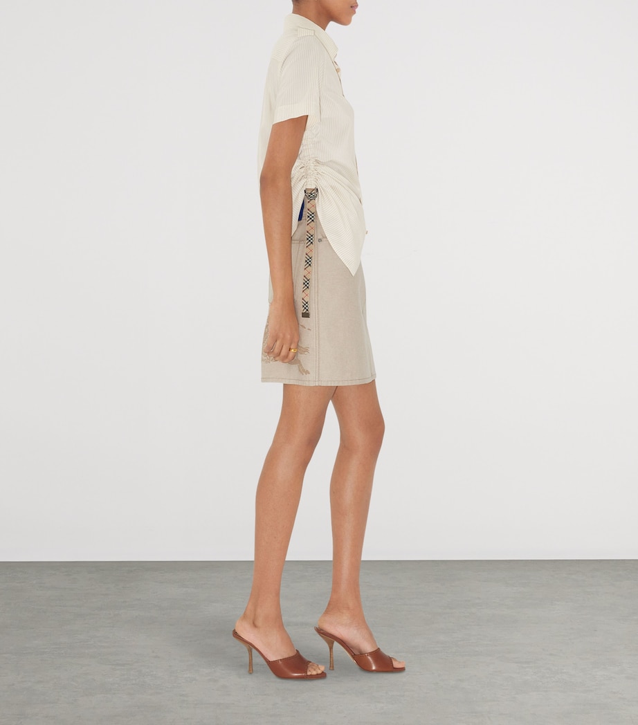 Silk Stripe Shirt CLAM IP STRIPE Image 6