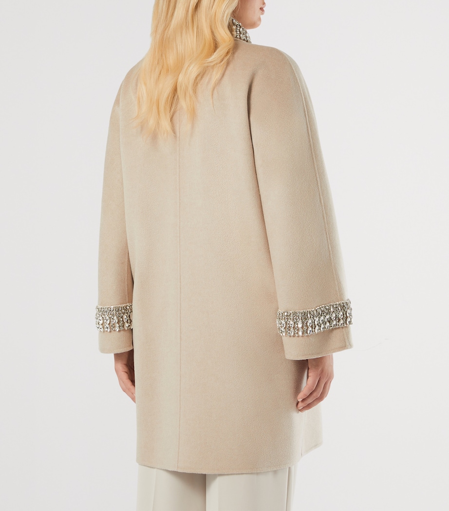 Wool Embellished-Detail Coat BEIGE Image 3