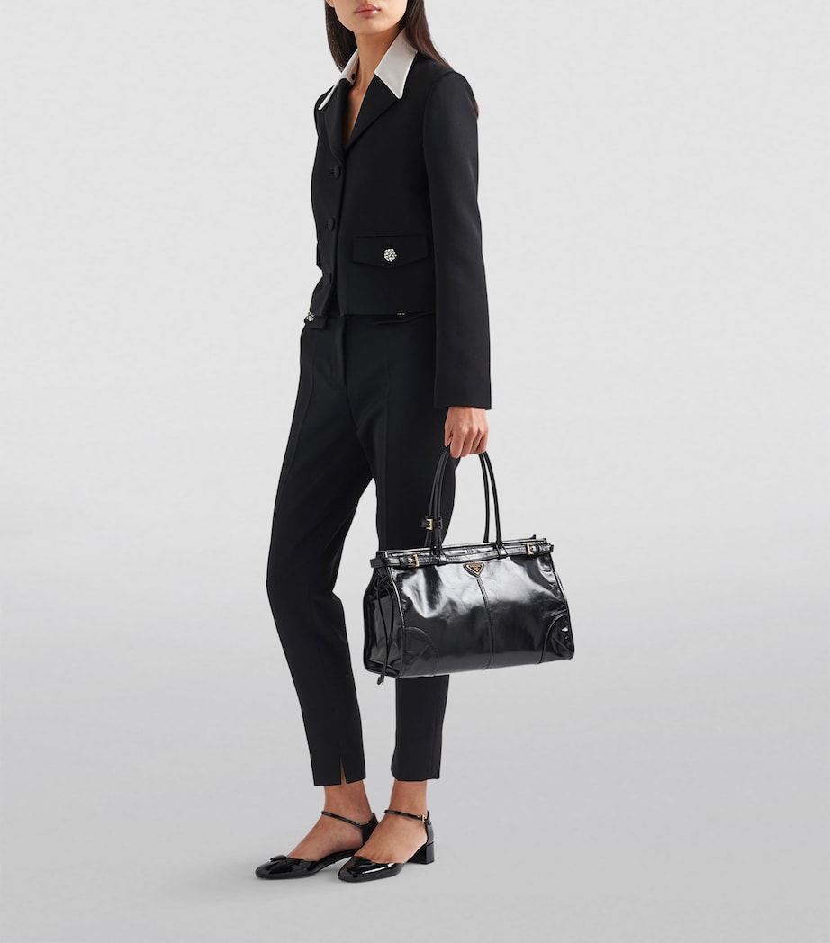 Large Leather Bonnie Top-Handle Bag F0002 Image 7