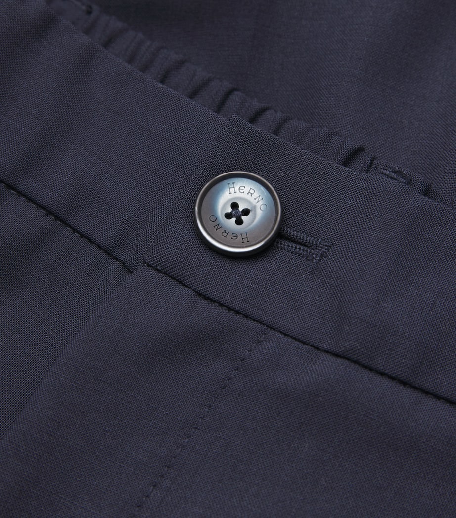 Stretch Virgin Wool Trousers 9200 BLUE Image 5