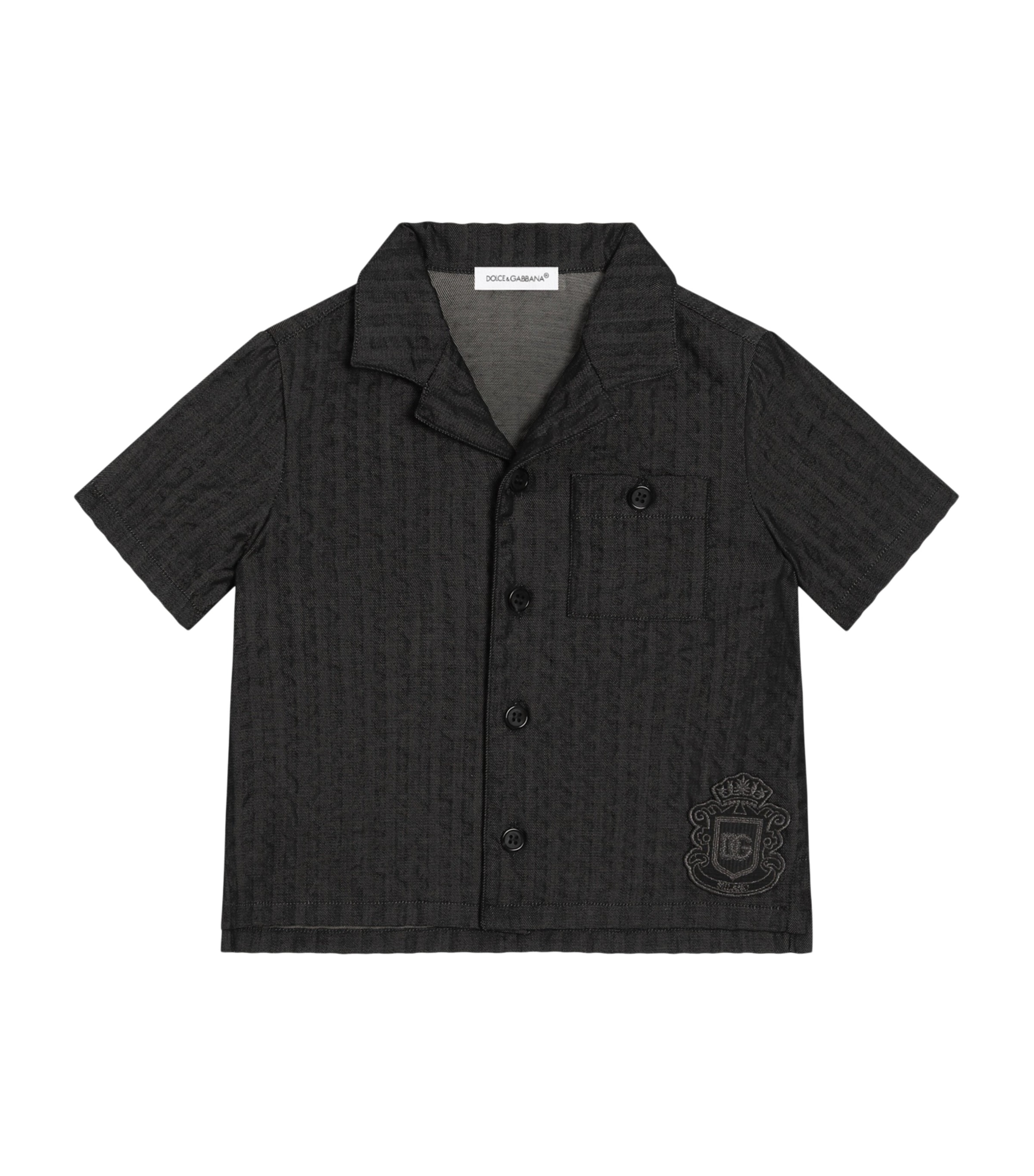 Dolce&Gabbana Kids Denim Logo Shirt (3-30 Months) Comb Image 1