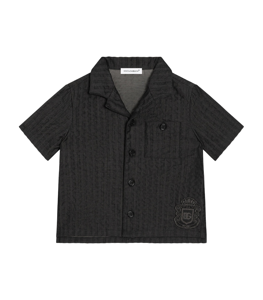 Dolce&Gabbana Kids Denim Logo Shirt (3-30 Months) Comb Image 1