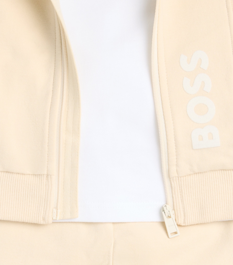 BOSS Kidswear T-Shirt, Hoodie and Sweatpants Set (1-18 Months) New Beige Image 3