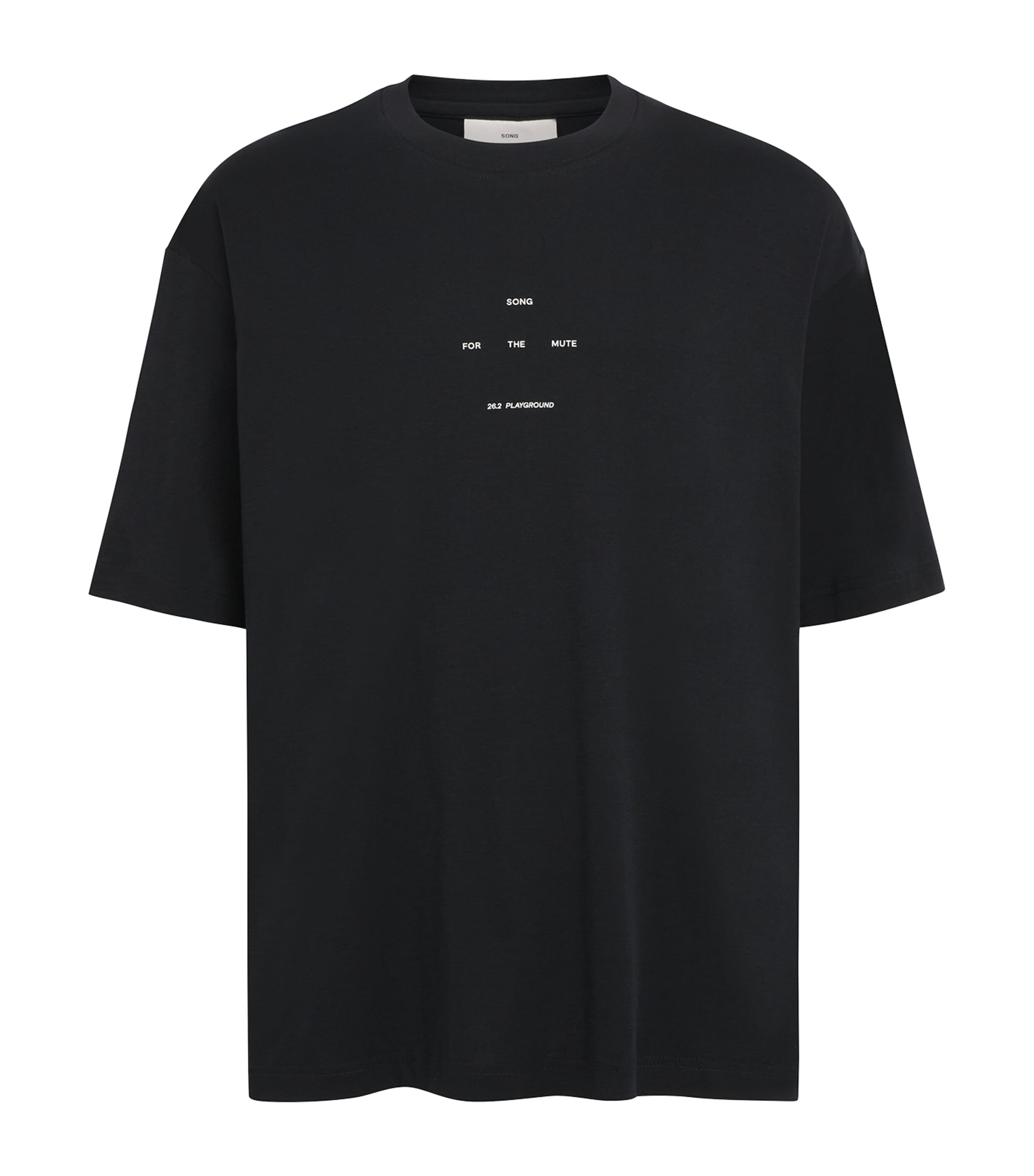Song For The Mute Mens Cotton Logo T-Shirt Black Image 1