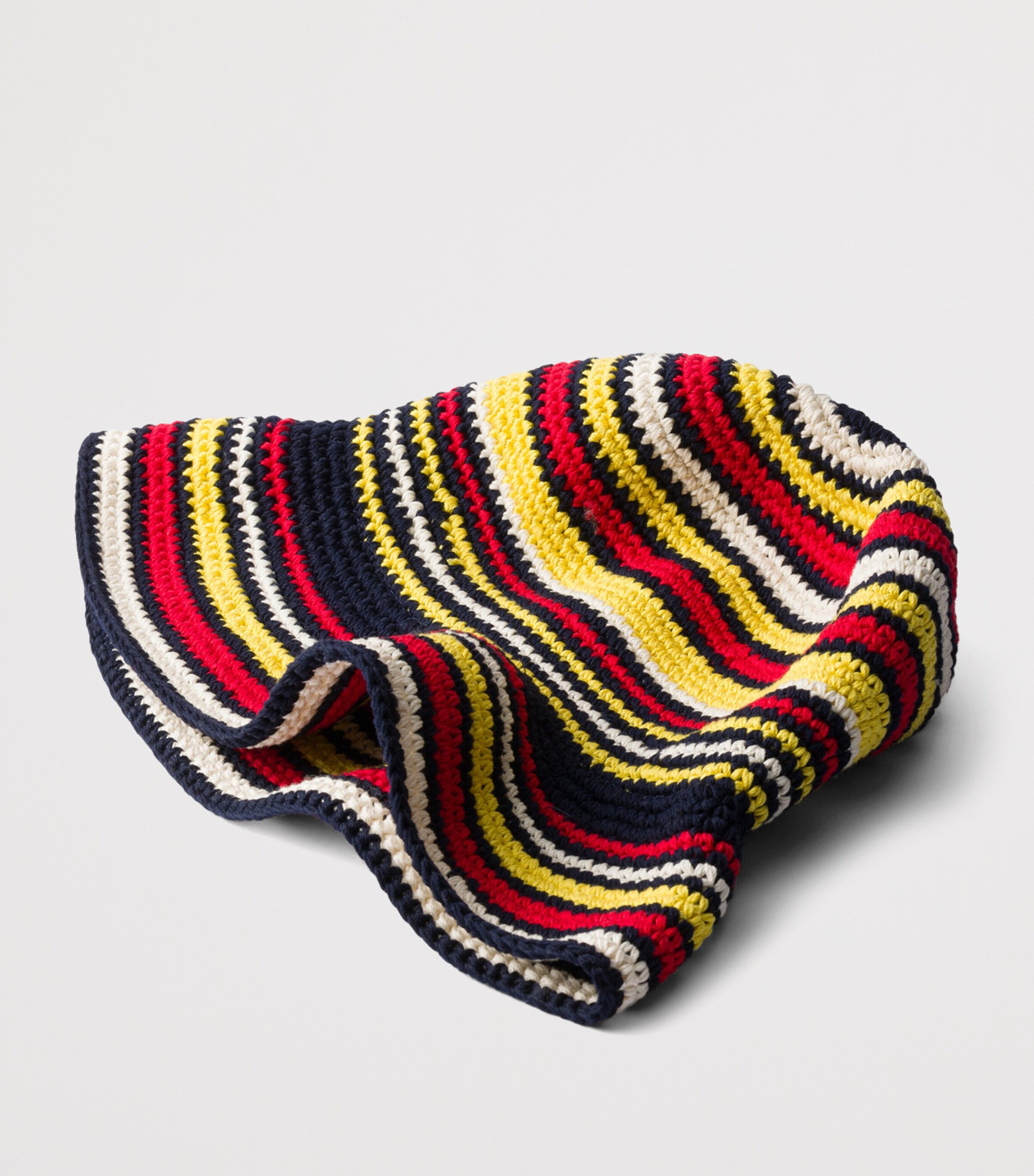 Prada Red Crochet Bucket Hat Harrods UK