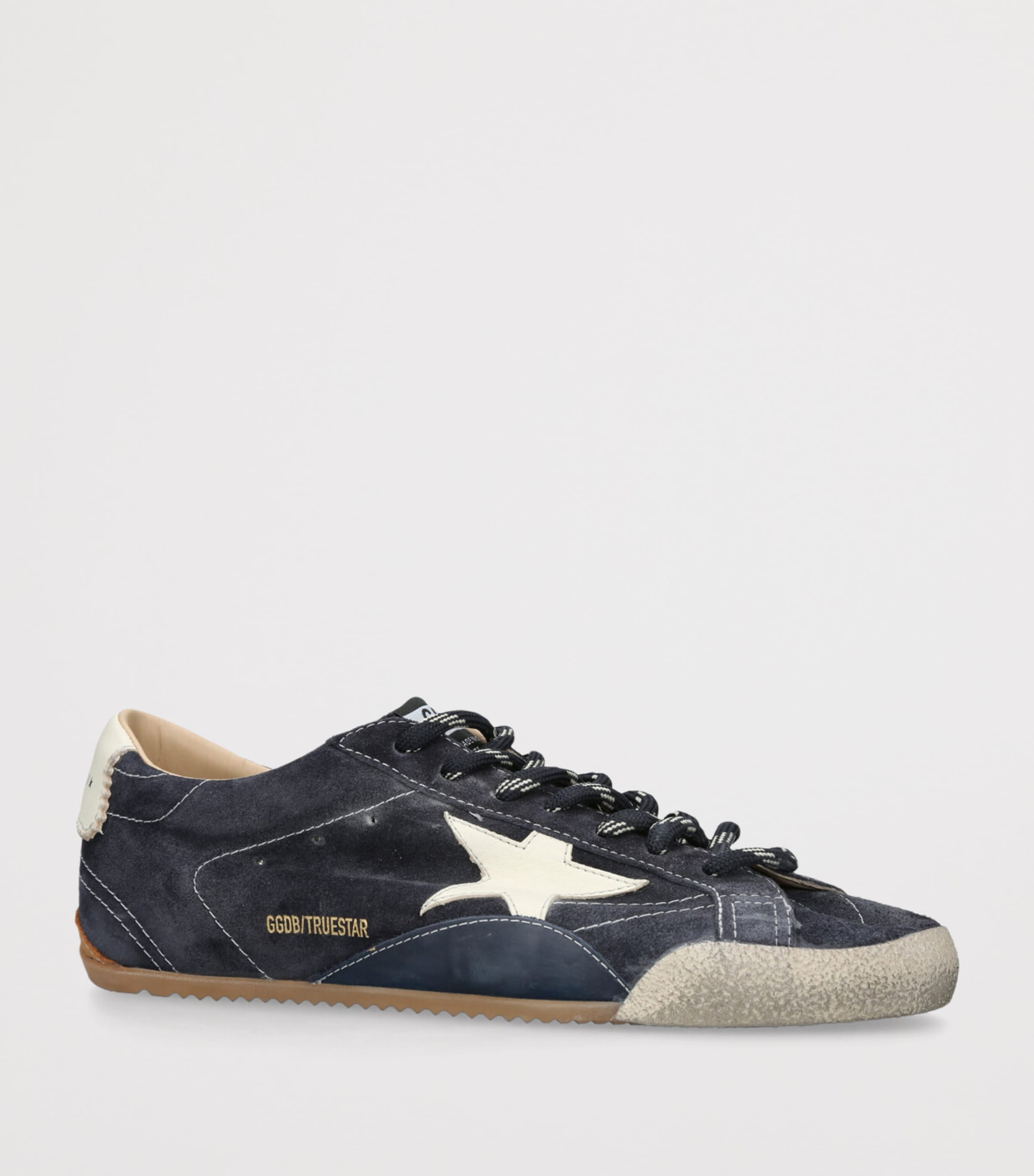Golden Goose Suede-Leather True Star Sneakers Navy Image 3