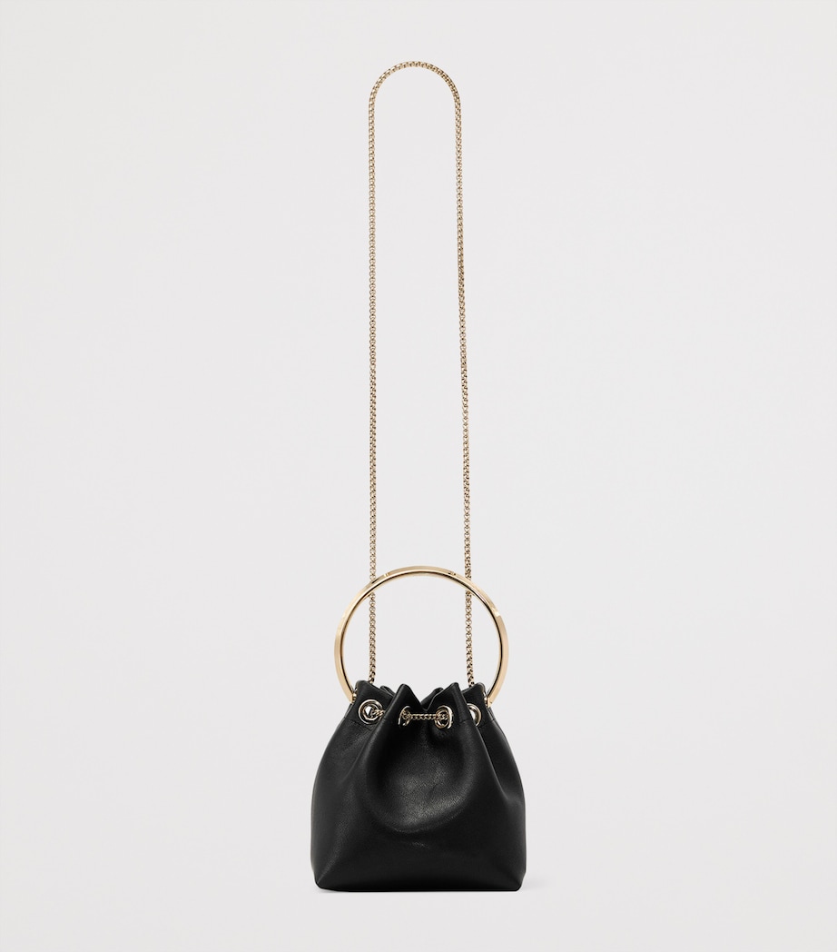 Leather Bon Bon Top-Handle Bag BLACK/LIGHT GOLD Image 4