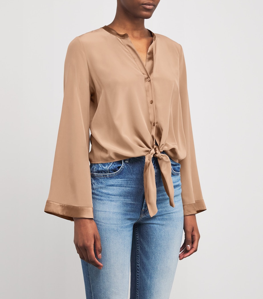 Silk Charlize Blouse CHOS CHOCOLATE MALT Image 3