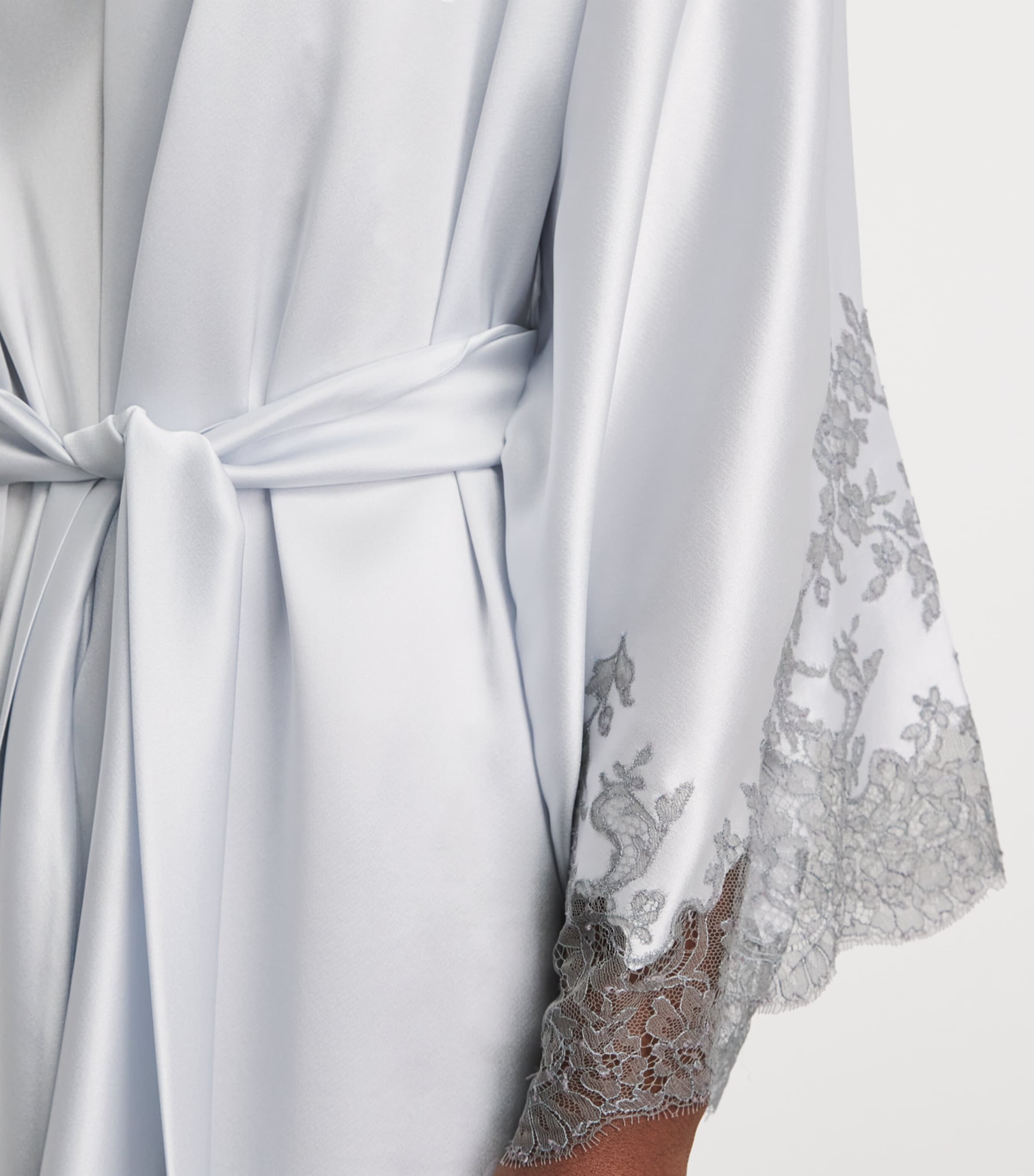 Carine Gilson Womens Short Silk Cérès Robe Silvergrey Image 3