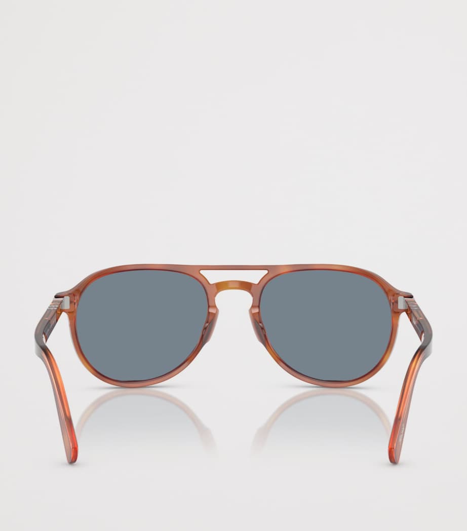Persol Acetate Pilot Sunglasses Brown Image 4