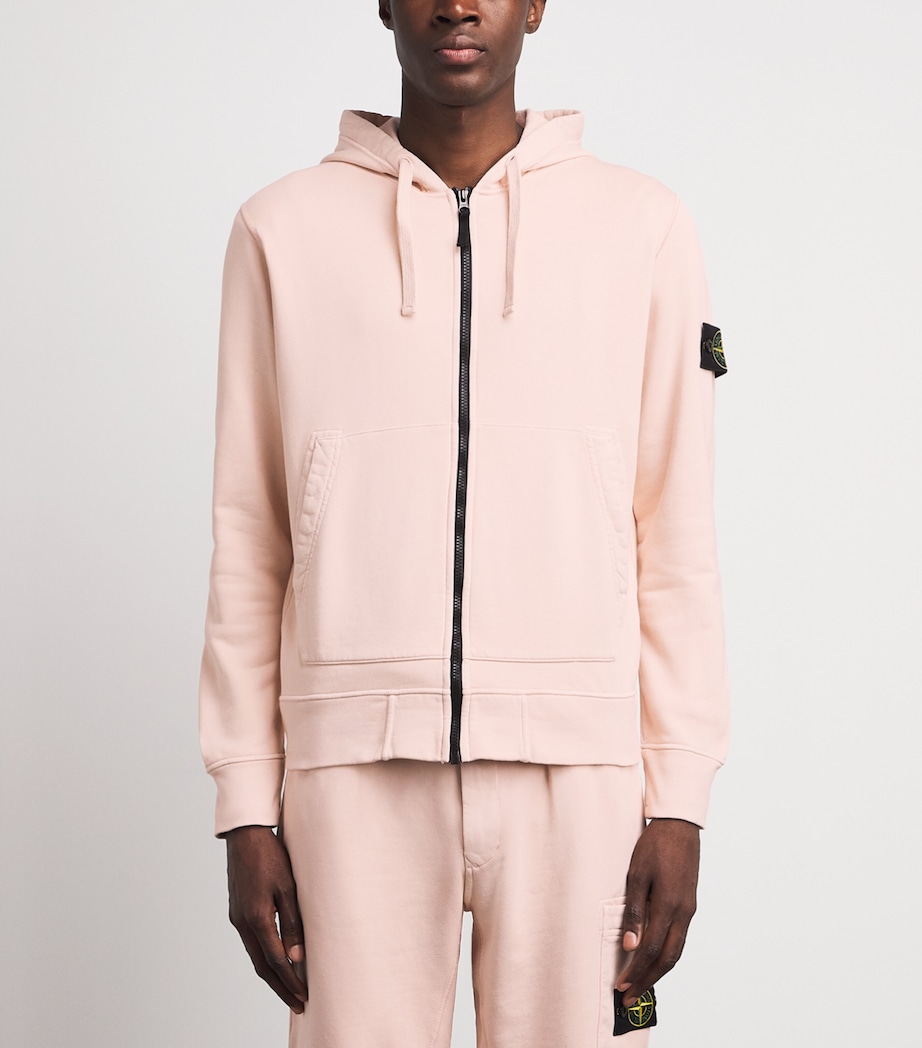 Stone Island Mens Organic Cotton Zip-Up Hoodie Image 4