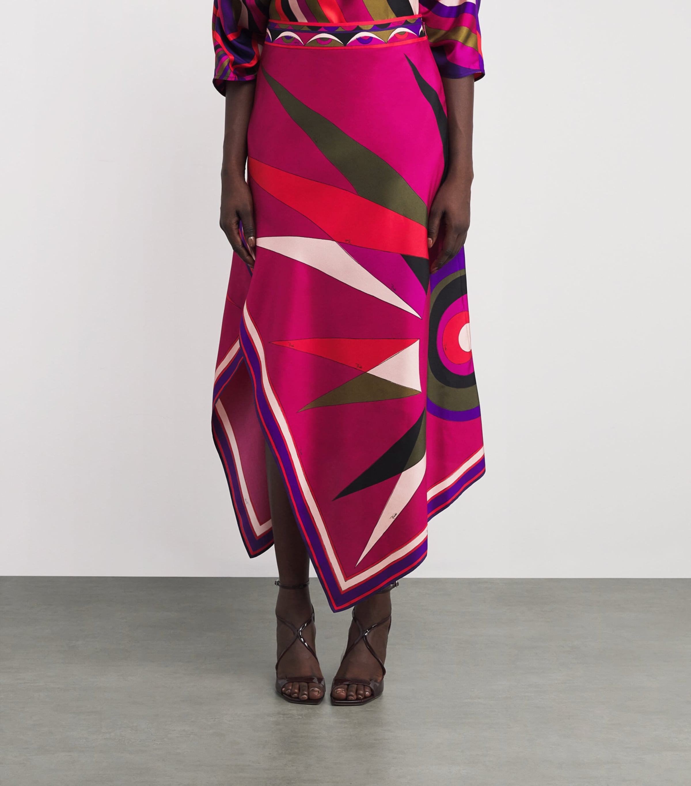 Silk Hawaii Midi Skirt 030/MULTICOLOR Image 3