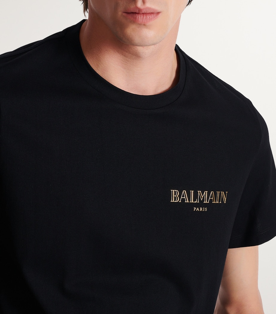 Cotton Vintage Logo T-Shirt EAD NOIR/OR Image 5