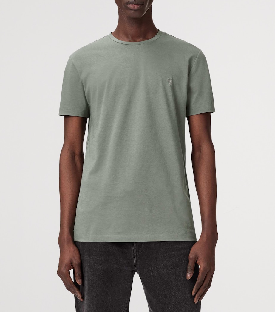 AllSaints Mens Organic Cotton Tonic T-Shirt Spring Green Image 3