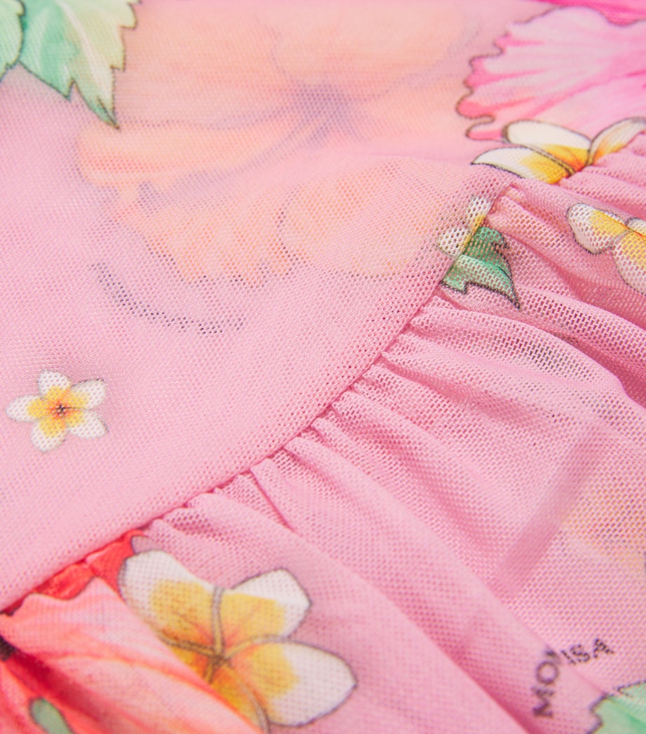 Monnalisa Tulle Floral Scarf Rosa Peach Image 3