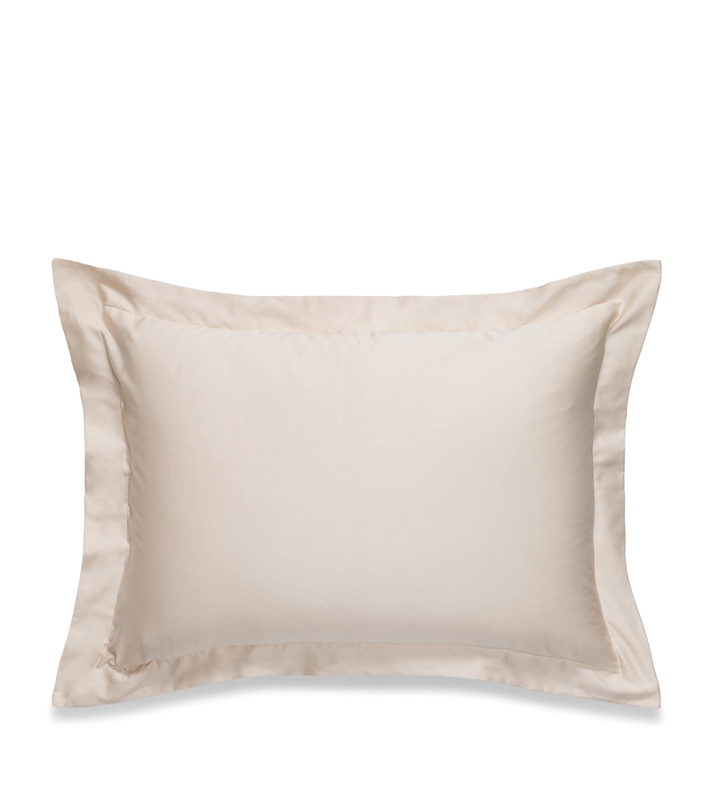 Hamam Organic Cotton Sateen Core Oxford Pillowcase In Silver
