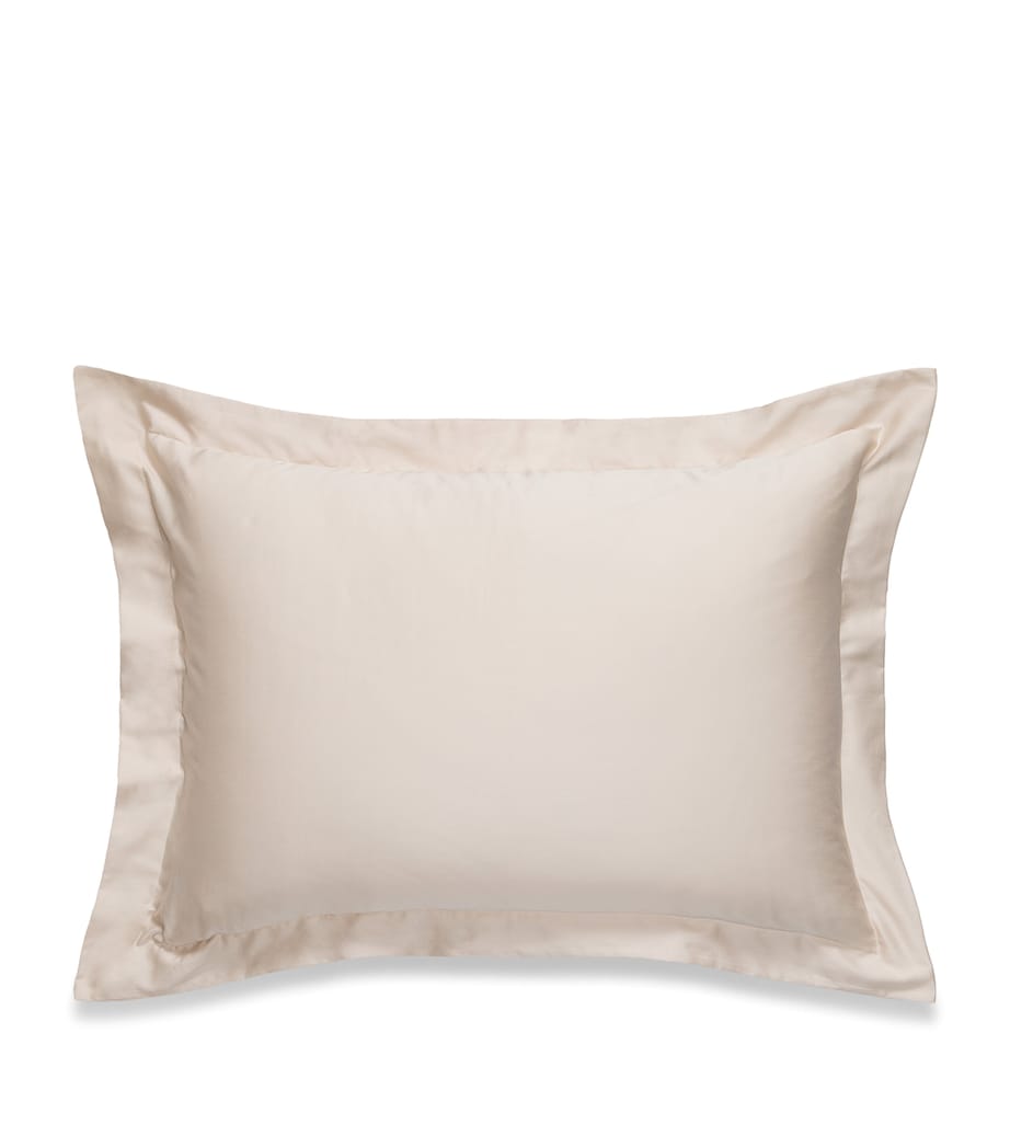Hamam Organic Cotton Sateen Core Oxford Pillowcase (50cm x 70cm) Bone Image 1
