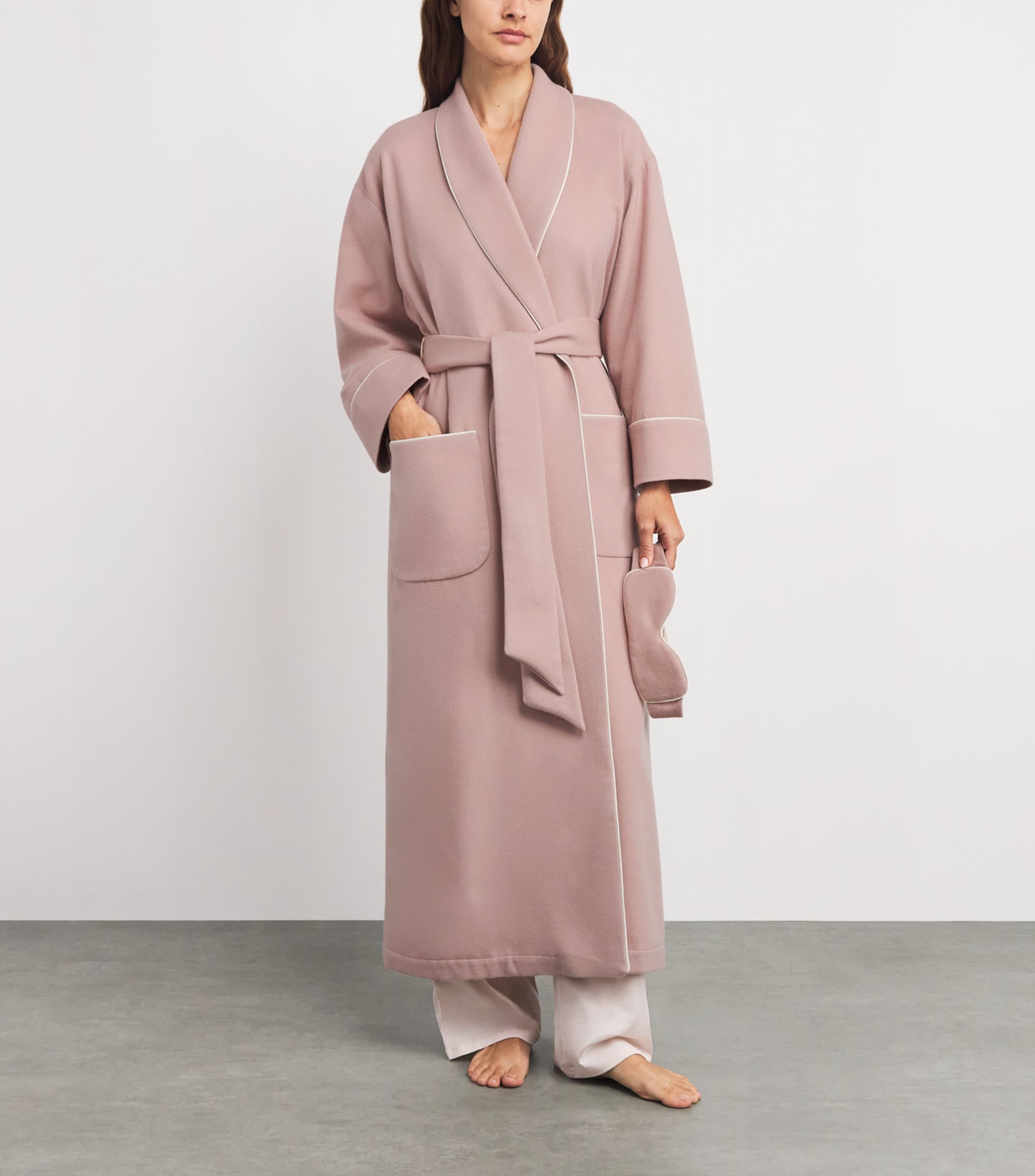 Cashmere Dressing Gown DUSTY PINK Image 2