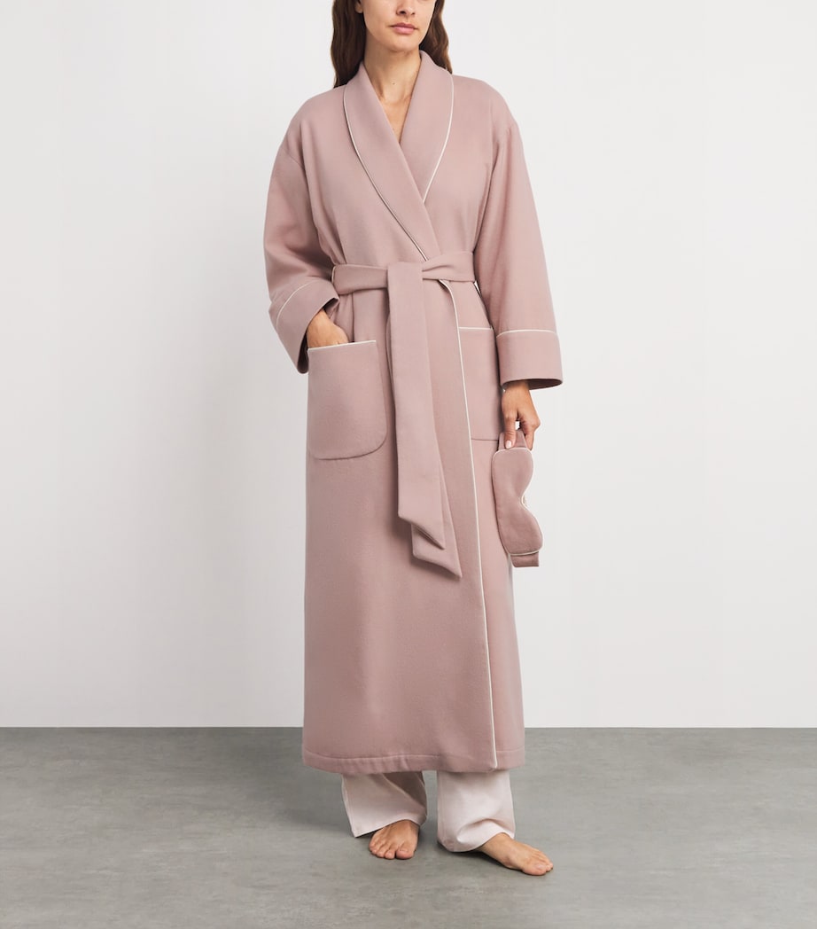 Cashmere Dressing Gown DUSTY PINK Image 2