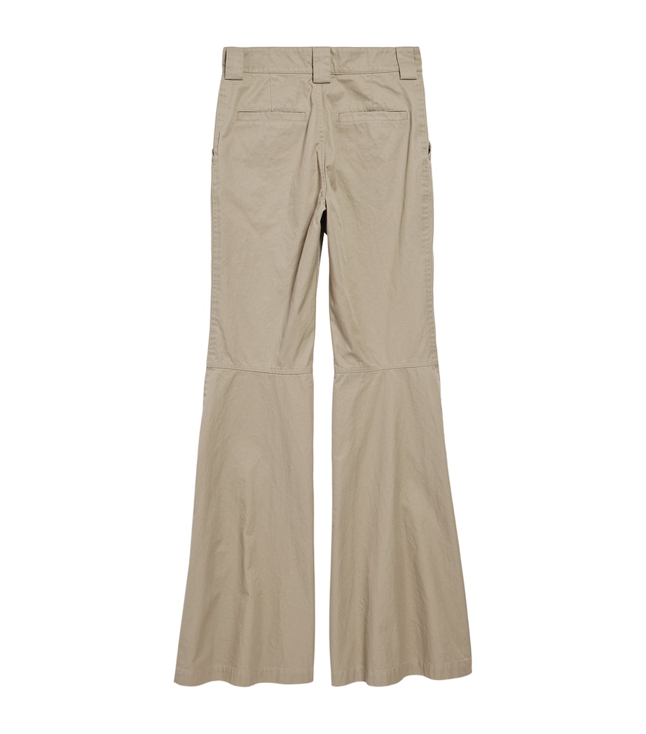 Cotton Flared Trousers 2801 Image 3