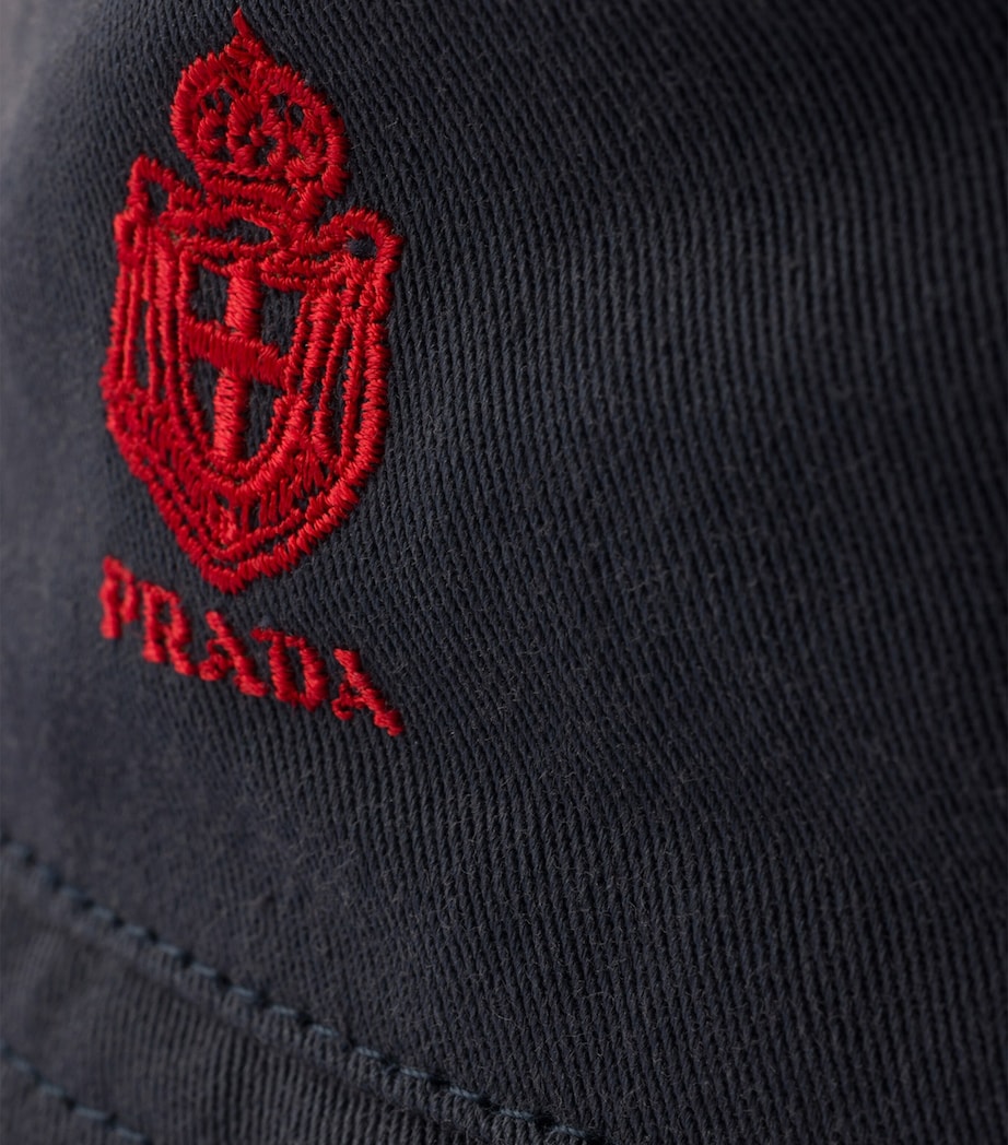 Prada Cotton Old Gabardine Bucket Hat Blue Image 3