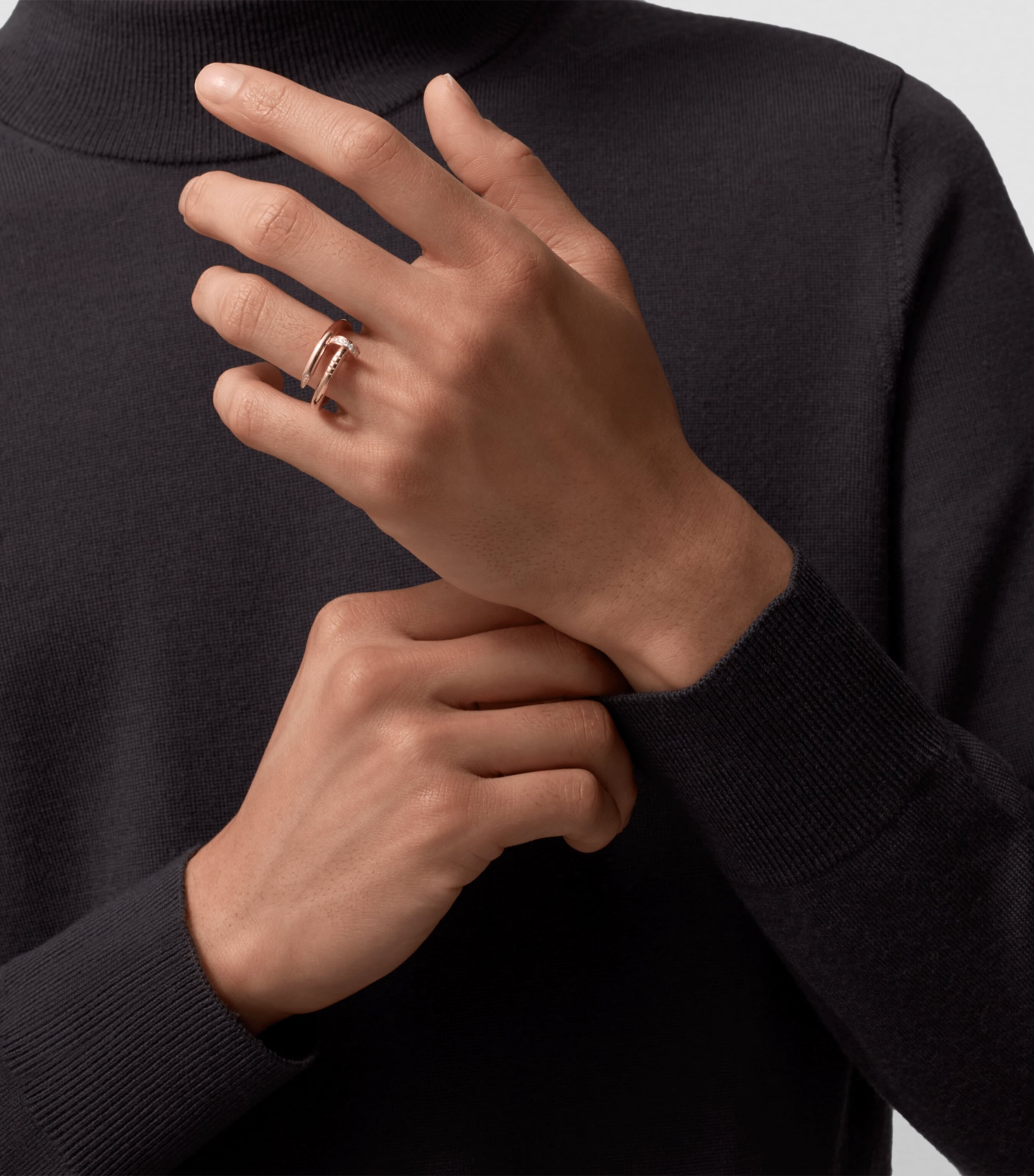 Rose Gold and Diamond Juste un Clou Ring MULTI Image 4