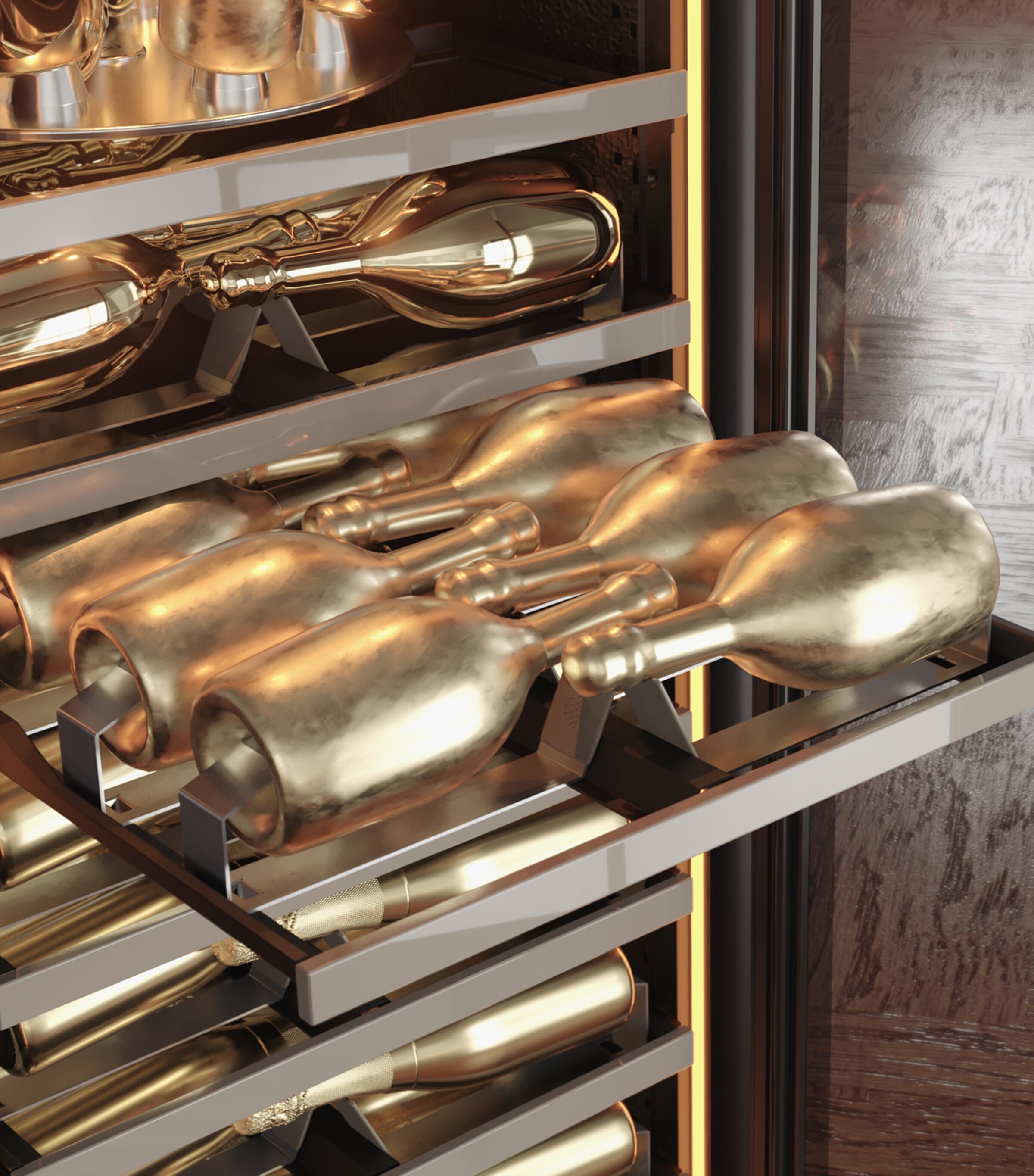 Large Single-Temperature Champagne Cabinet NO COLOUR Image 5