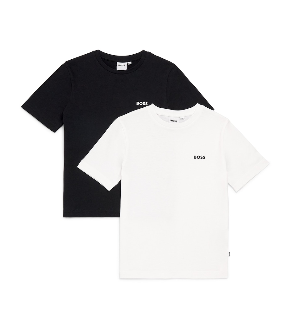 BOSS Kidswear Pack of 2 Logo T-Shirts (4-16 Years) Black White Image 1
