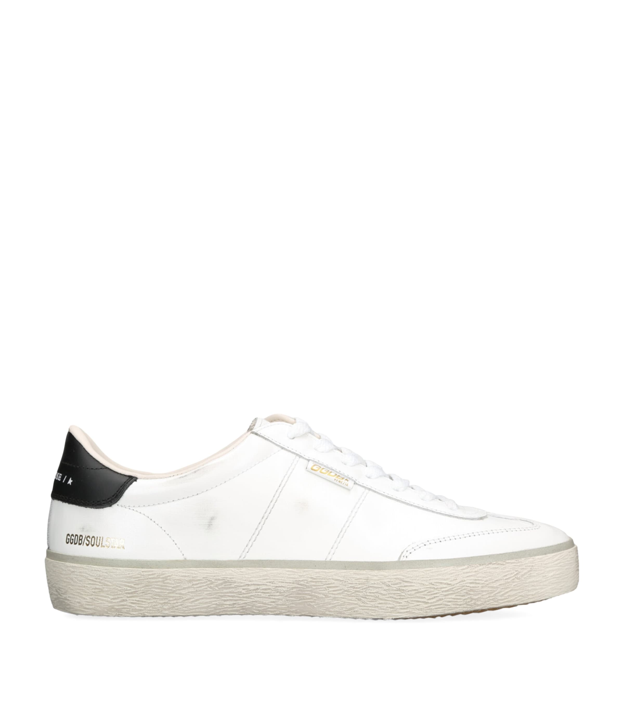 Golden Goose 'matchstar' White Low Top Sneakers With Logo Patch On The Tongue And Contrasting Heel With Logo In White