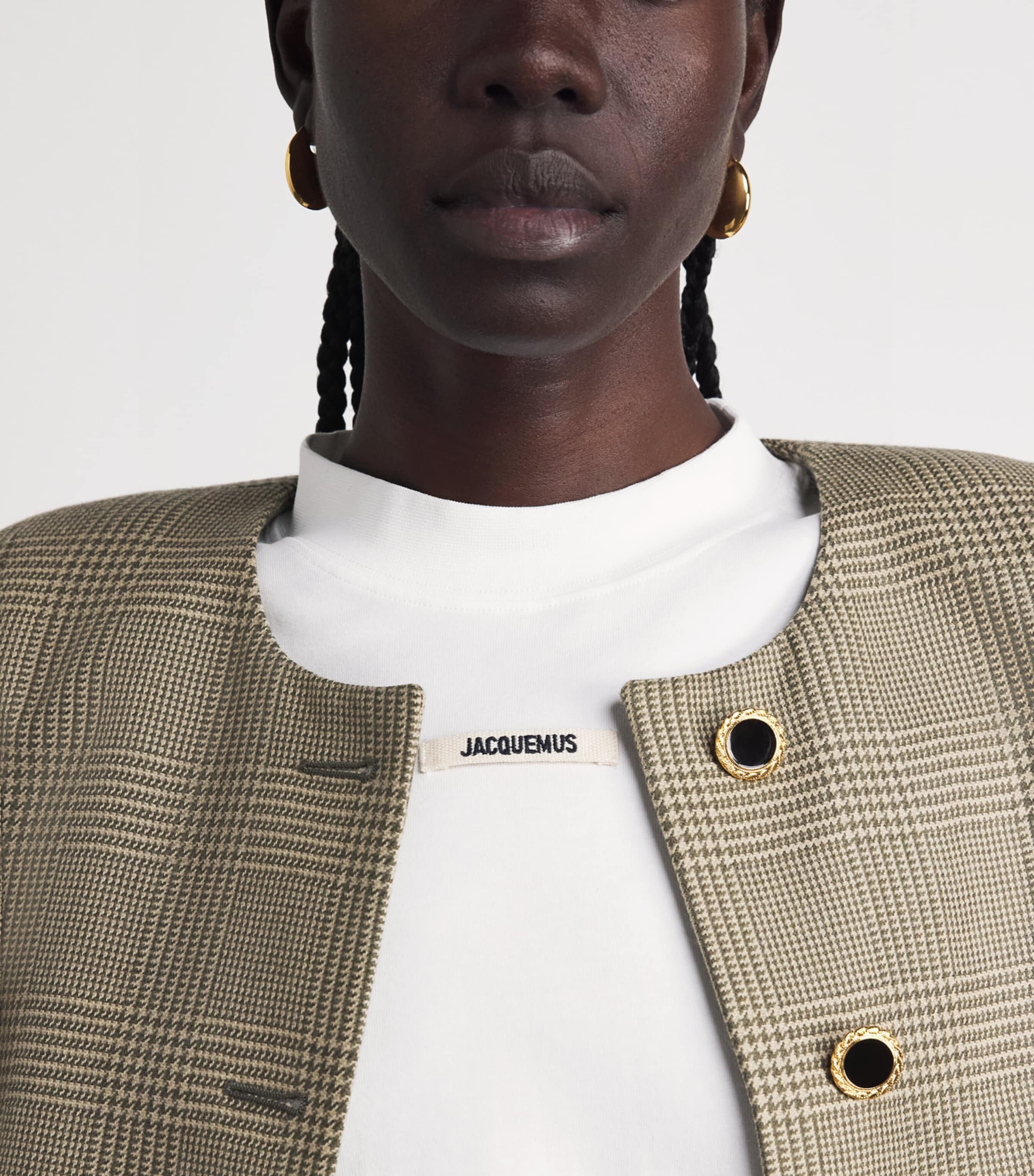 Jacquemus Womens Logo Long-Sleeve T-Shirt White Image 3