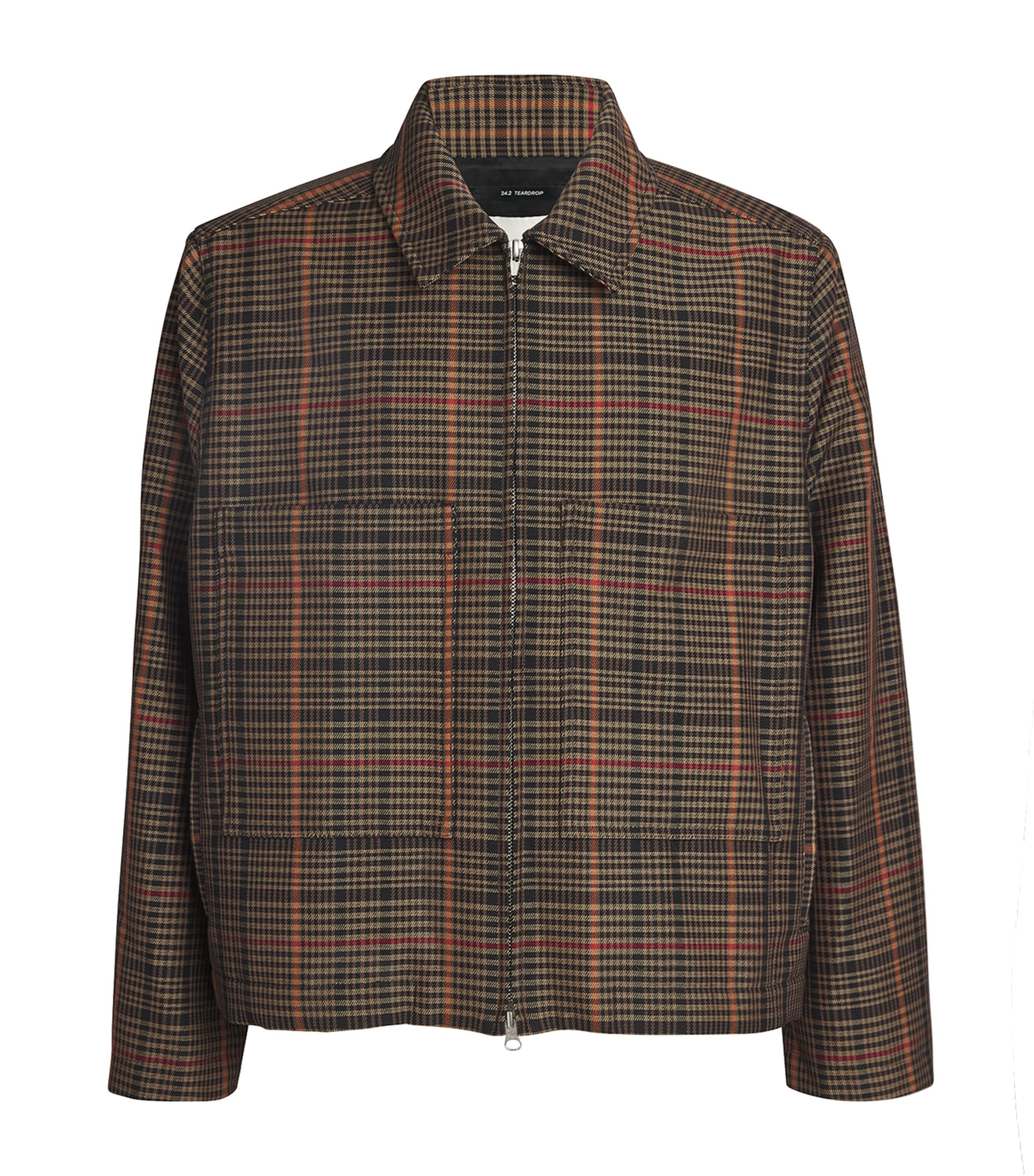 Shop Song For The Mute Wool-blend Check Bomber Jacket