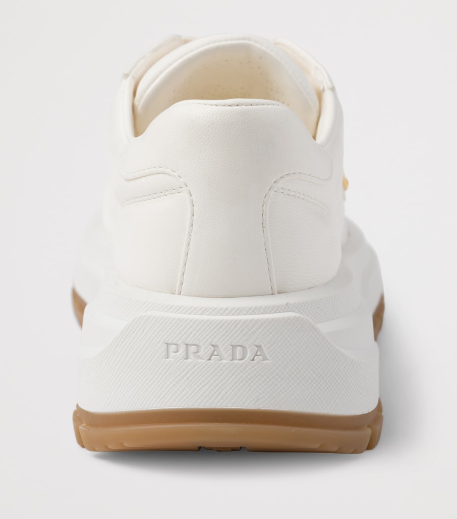 Prada Leather Triangle Sneakers Image 6