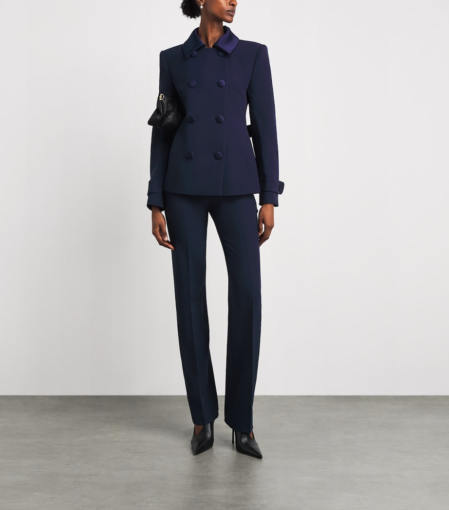 Safiyaa Womens Double-Breasted Blazer Maritime Blue Image 2