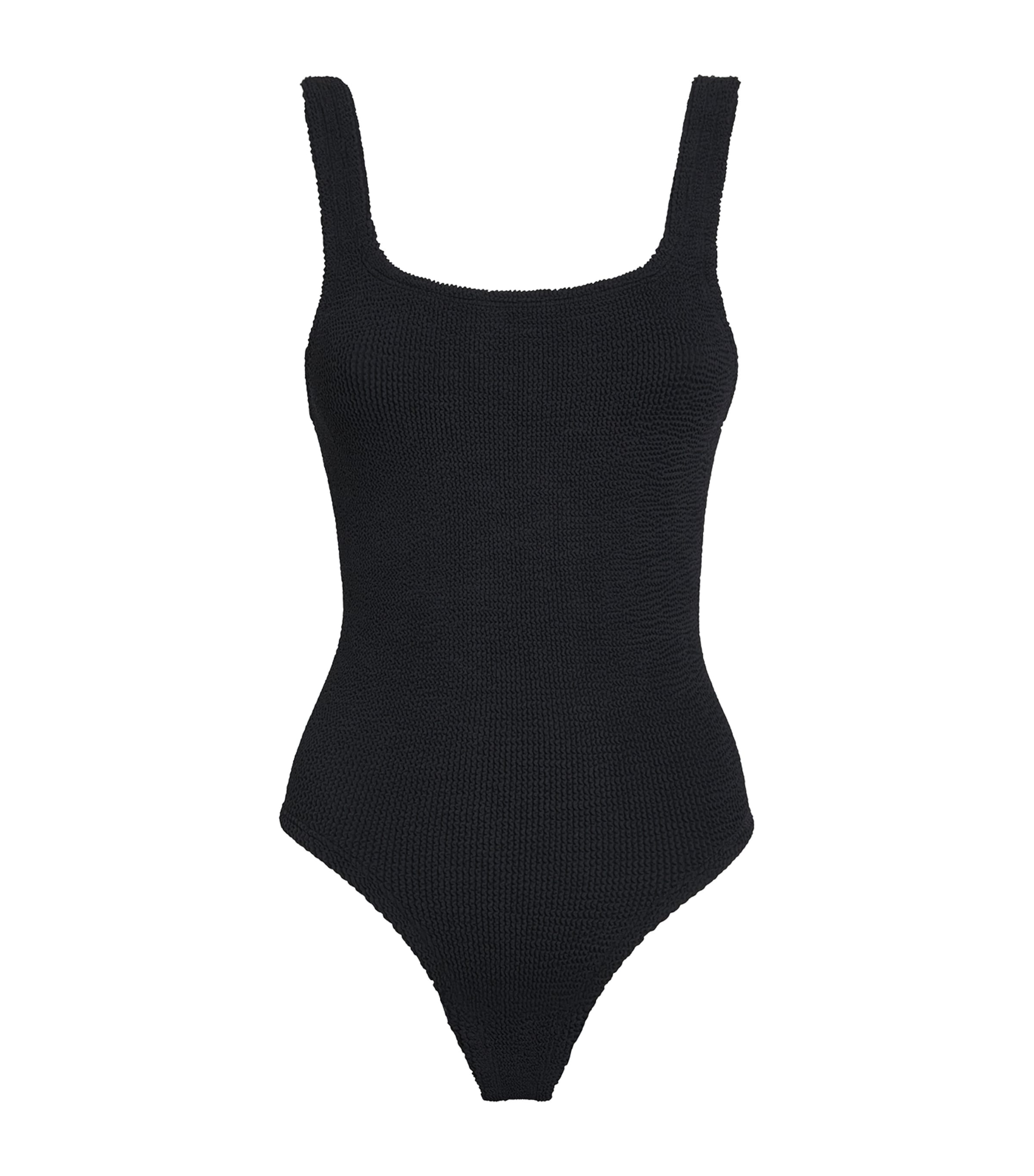 Coverage Square-Neck Swimsuit BLACK Image 1