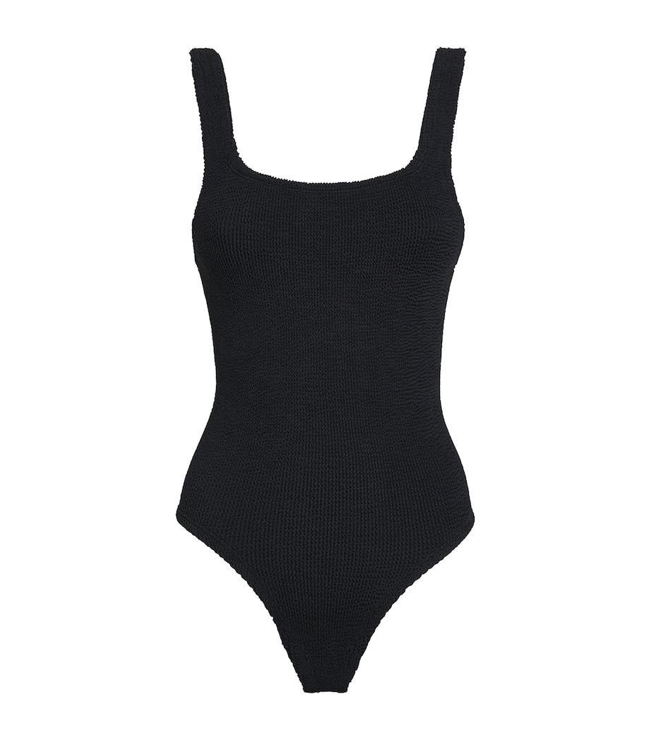 Coverage Square-Neck Swimsuit BLACK Image 1