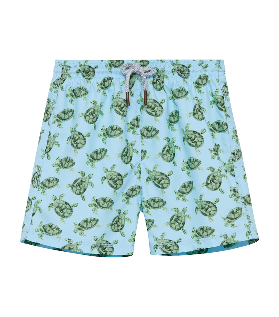 Trotters Daddy & Me Turtle Swim Shorts (2-5 Years) Blue/turtle Image 1