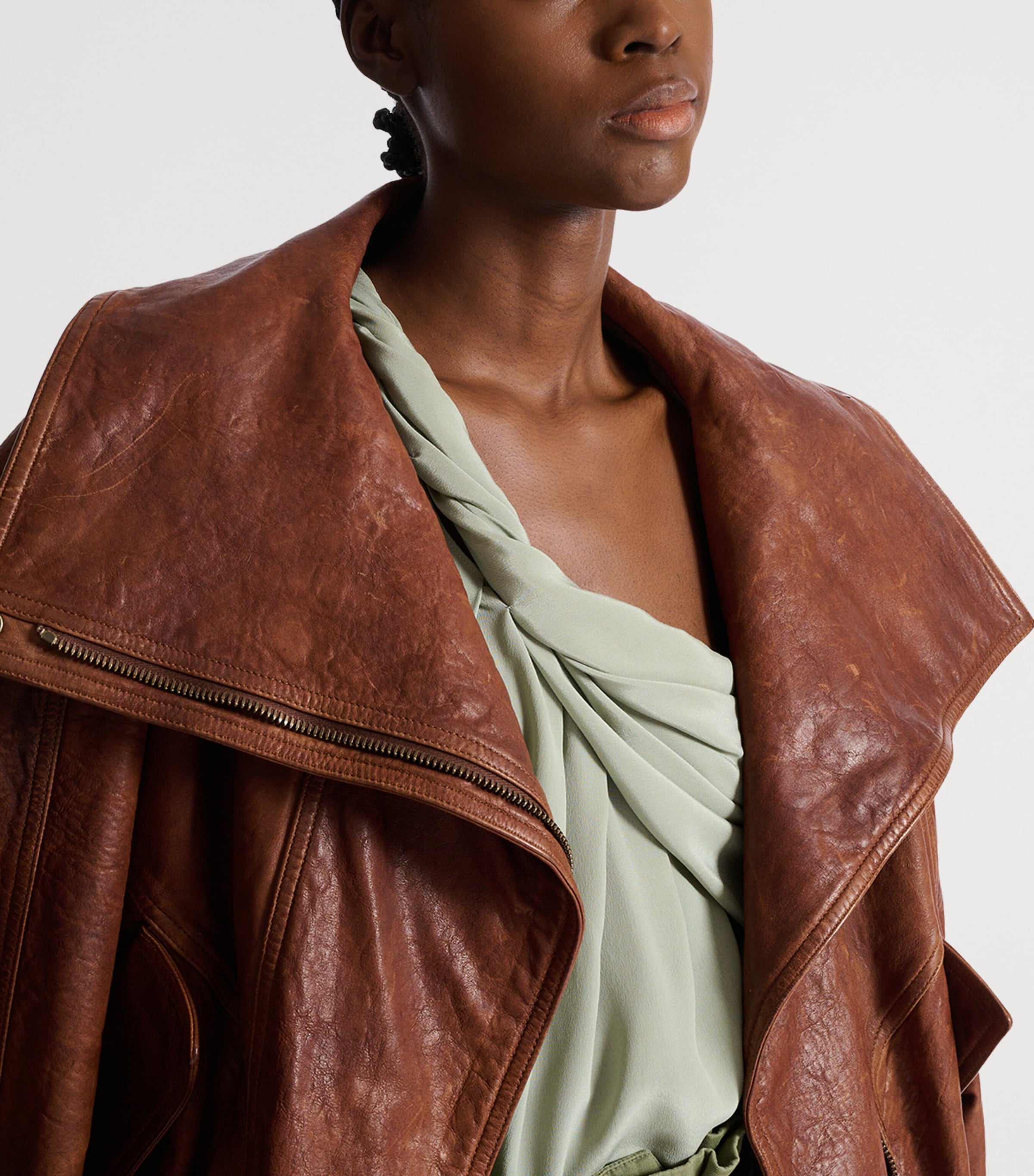 Lambskin Bomber Jacket 8EH MARRON Image 5