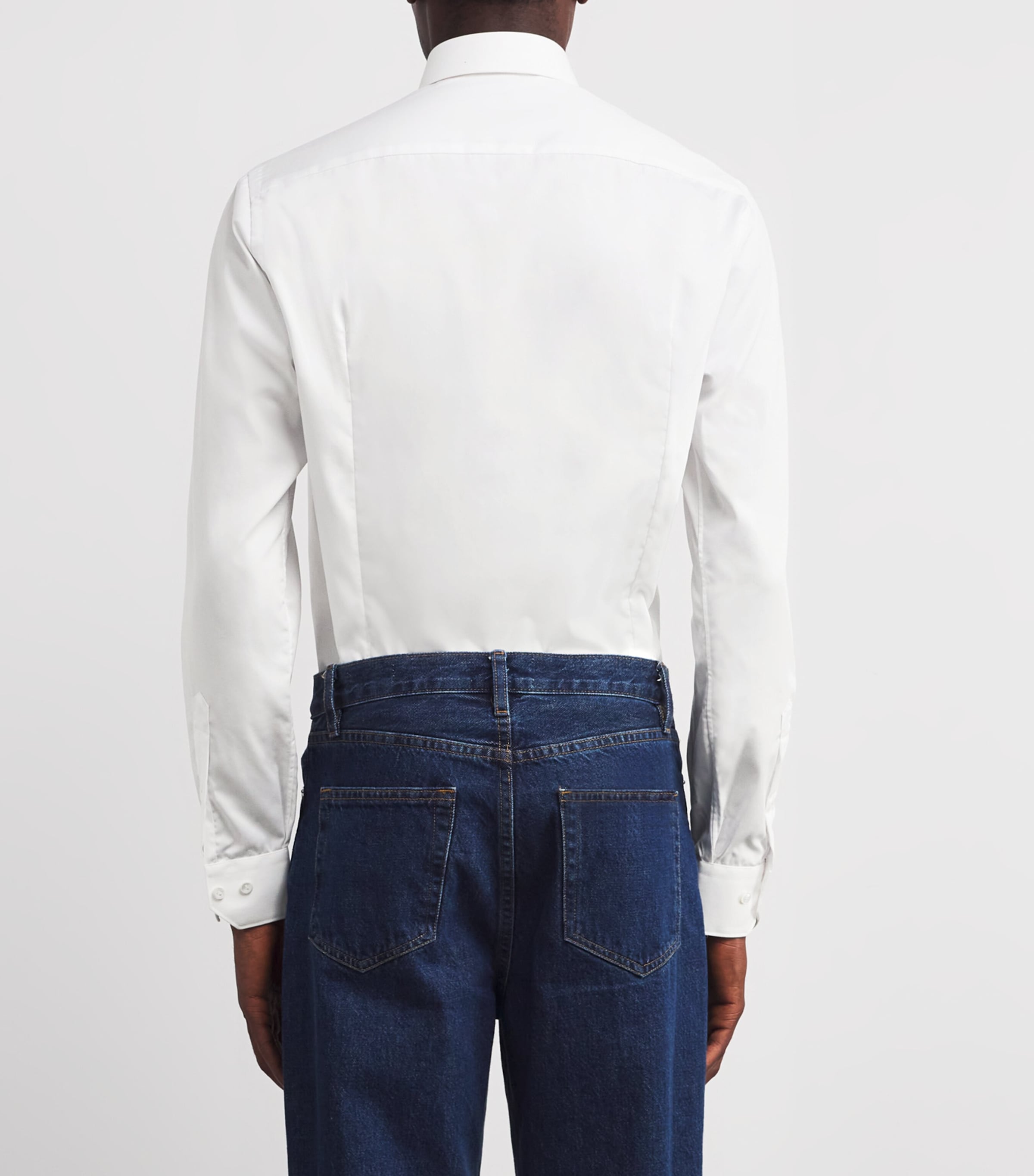 Cotton Slim Shirt WHITE80 Image 4