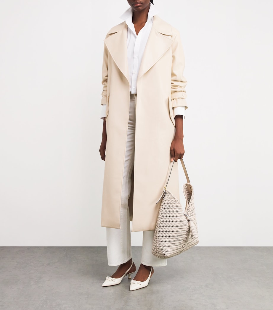 Faux Leather Sullivan Trench Coat D270 CHINO Image 2
