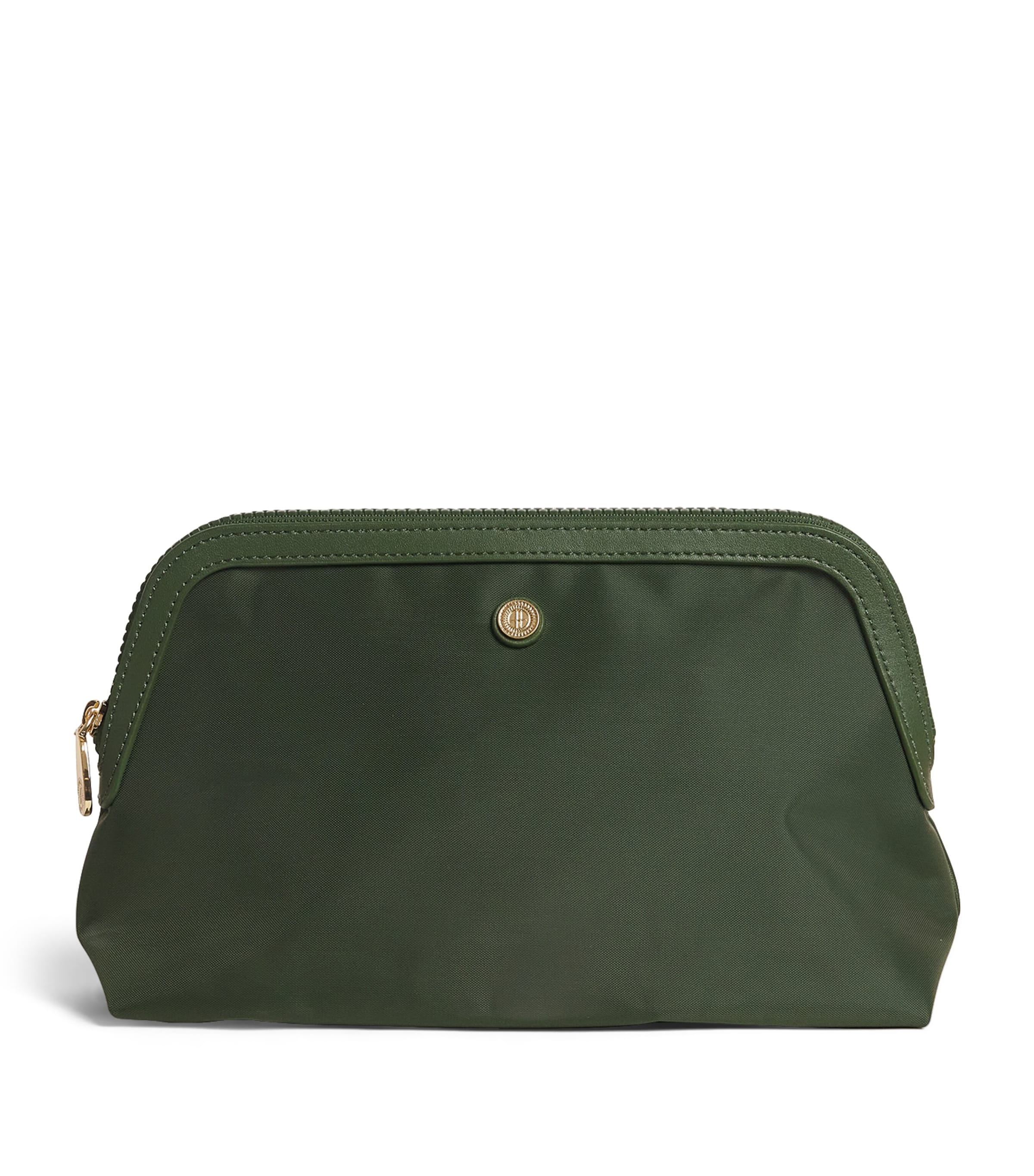 Harrods Large Nylon Wash Bag Green