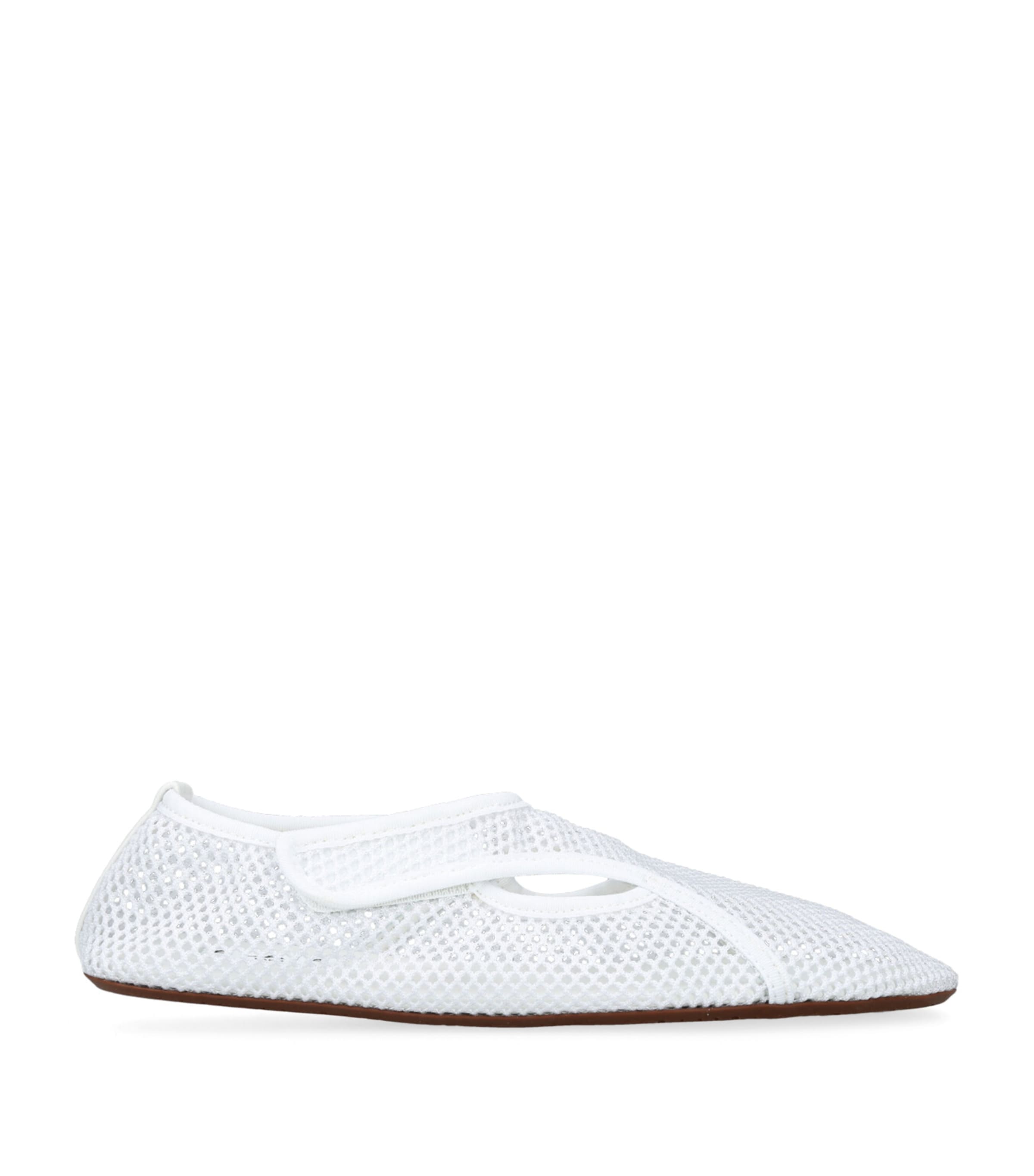 Mesh Ballet Flats WHITE Image 1
