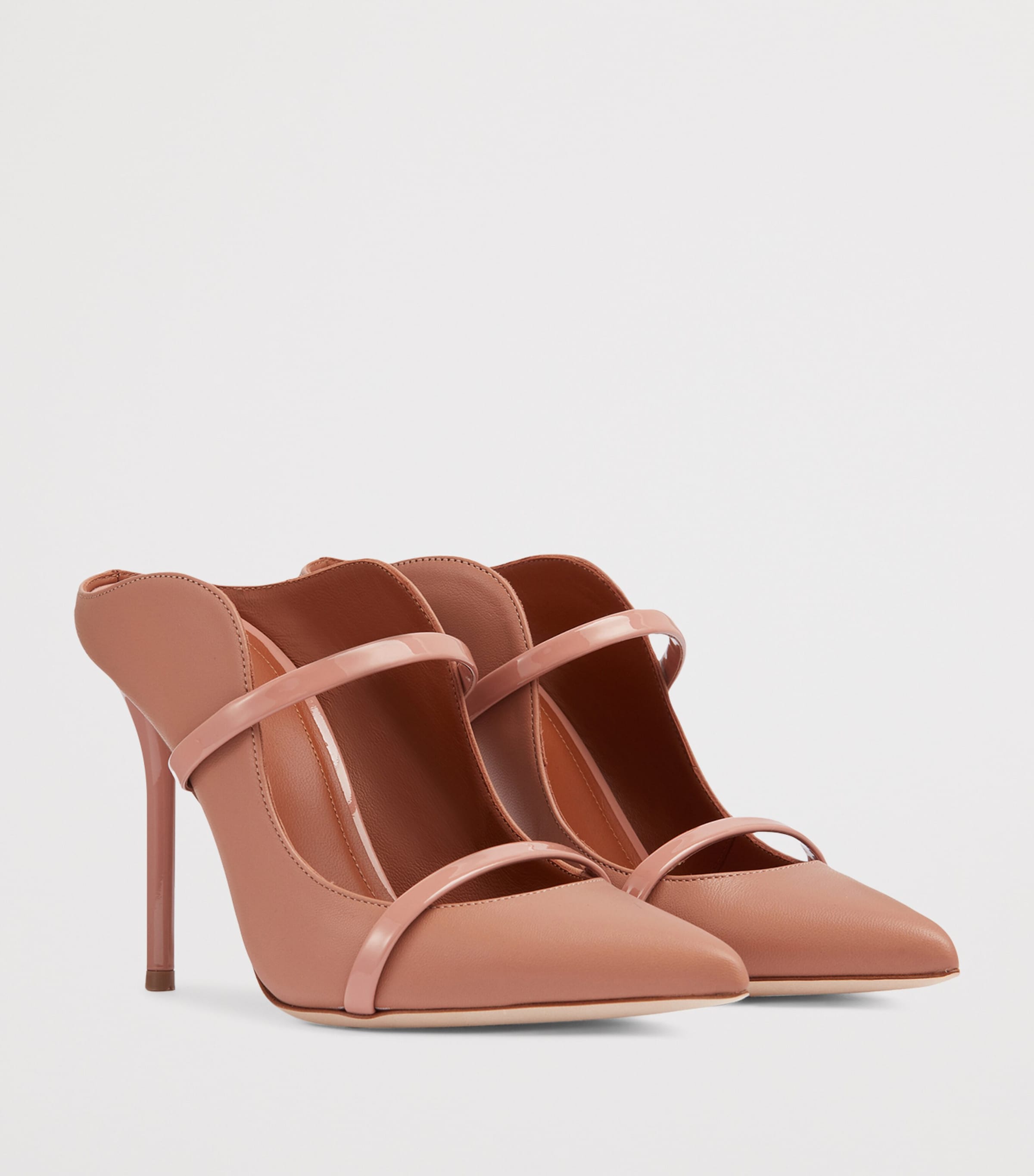 Leather Maureen Mules 100 BLUSH Image 3