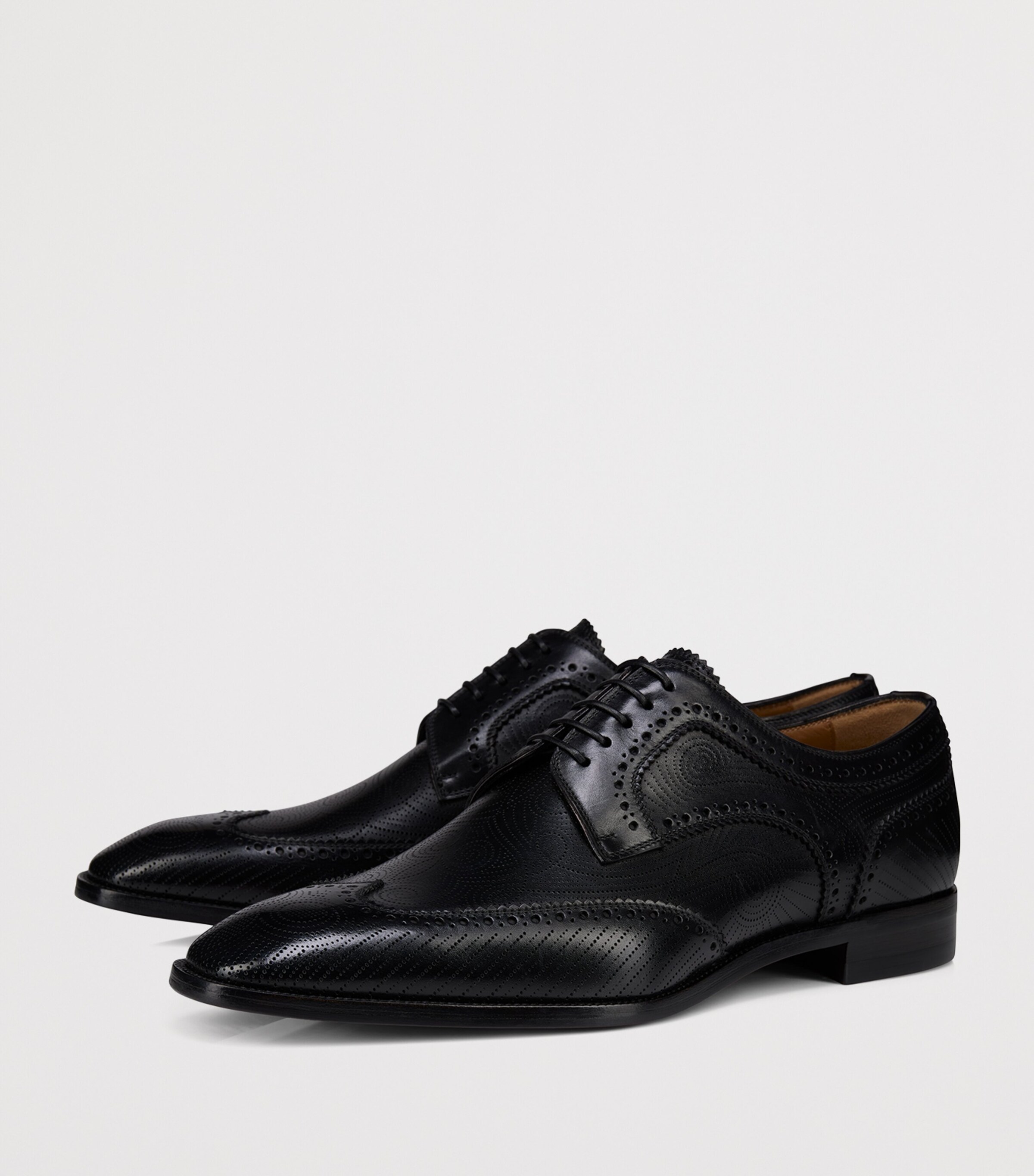Grave Calf Leather Derby Shoes BK01 Image 2