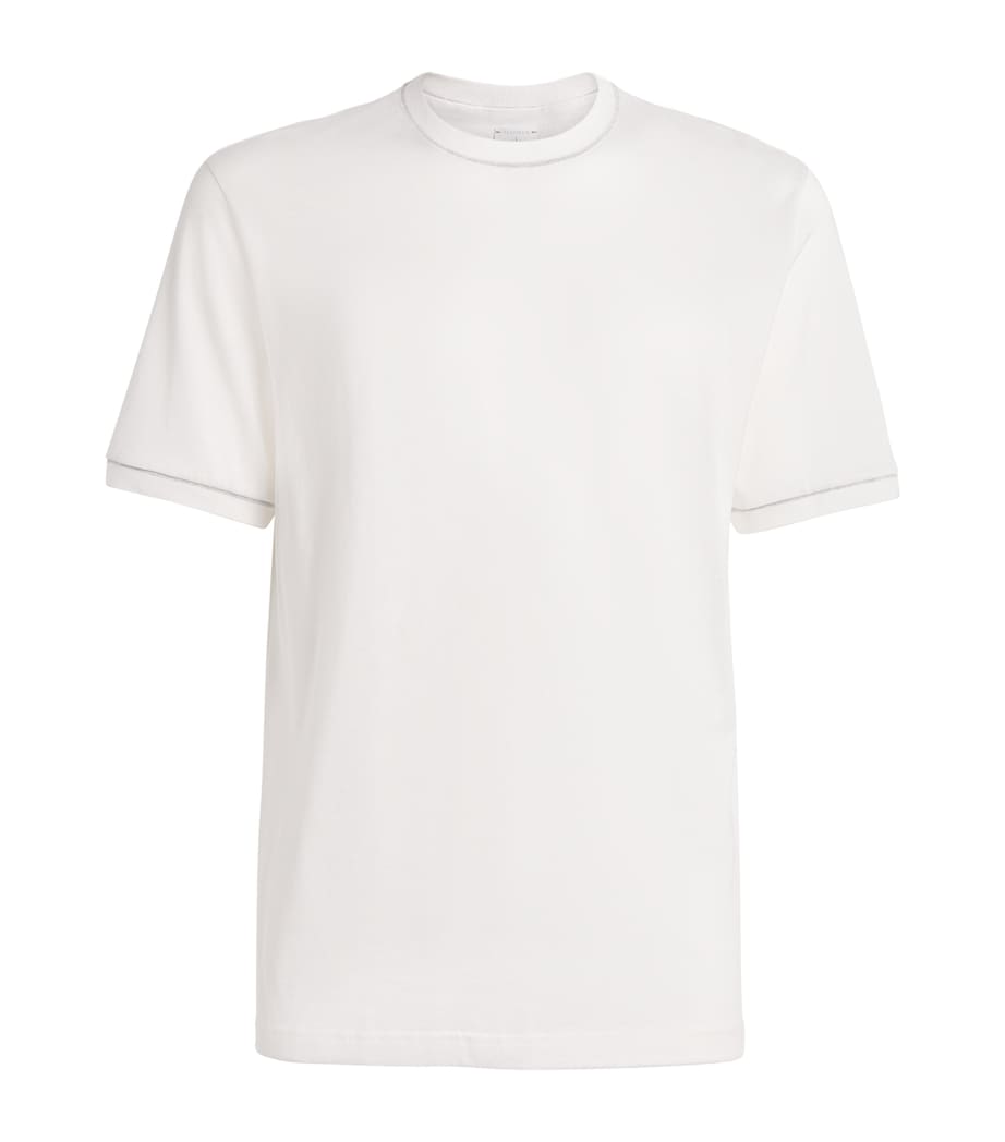 Giza Cotton T-Shirt BIANCO, GRIGIO CHIAR Image 1