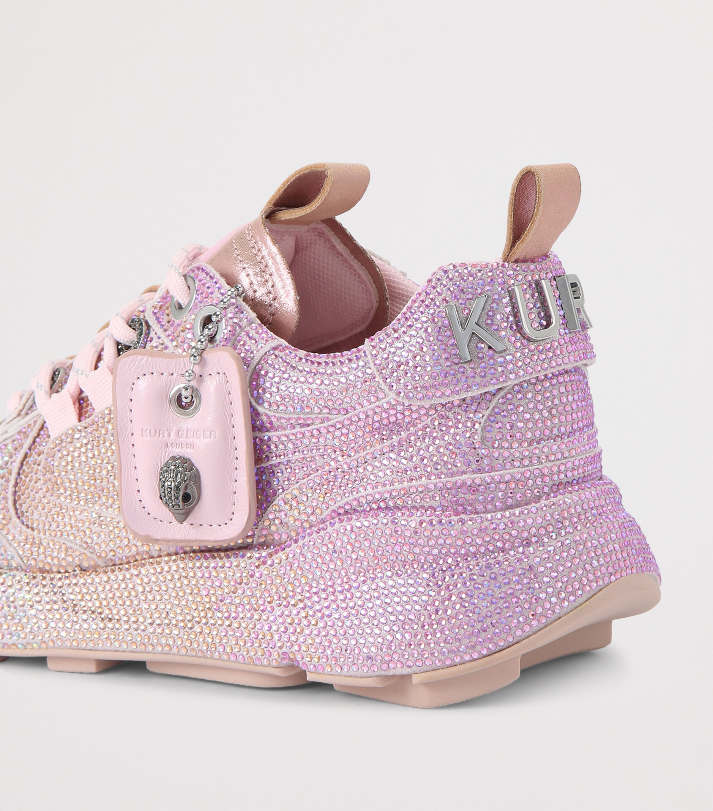 Kurt Geiger London Crystal Kurt Runner Sneakers Pink Comb Image 3