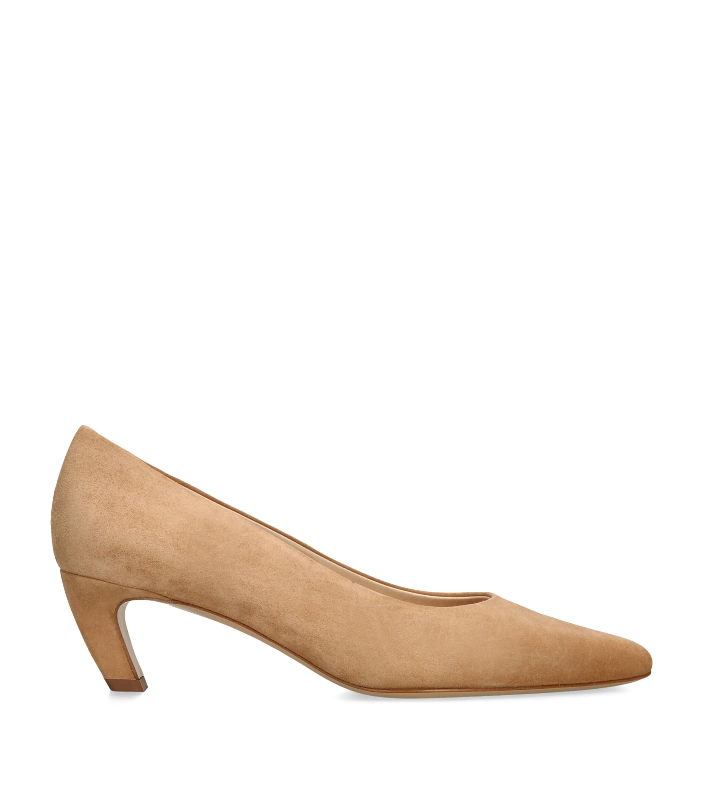 Gabriela Hearst Suede Peggy Heeled Pumps 50 Camel Image 1