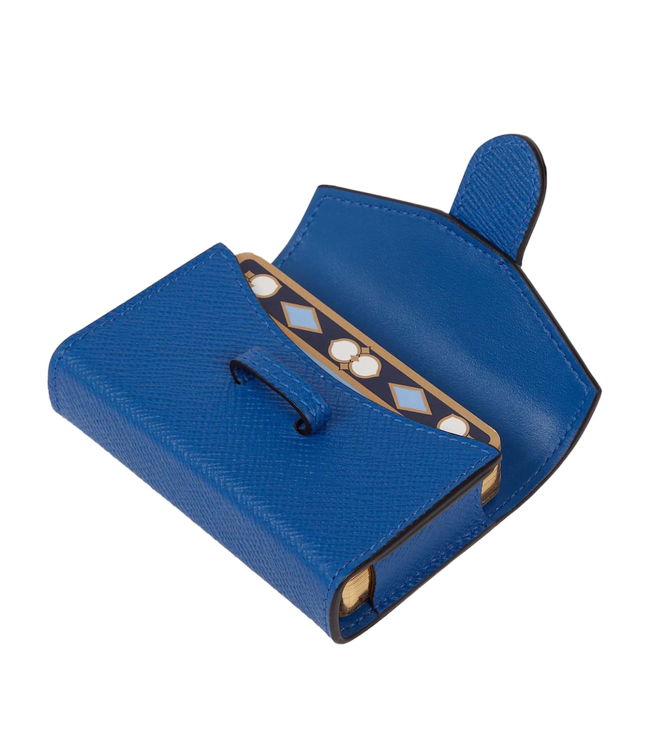 Smythson Leather Single Playing Card Case Cerulean Image 2