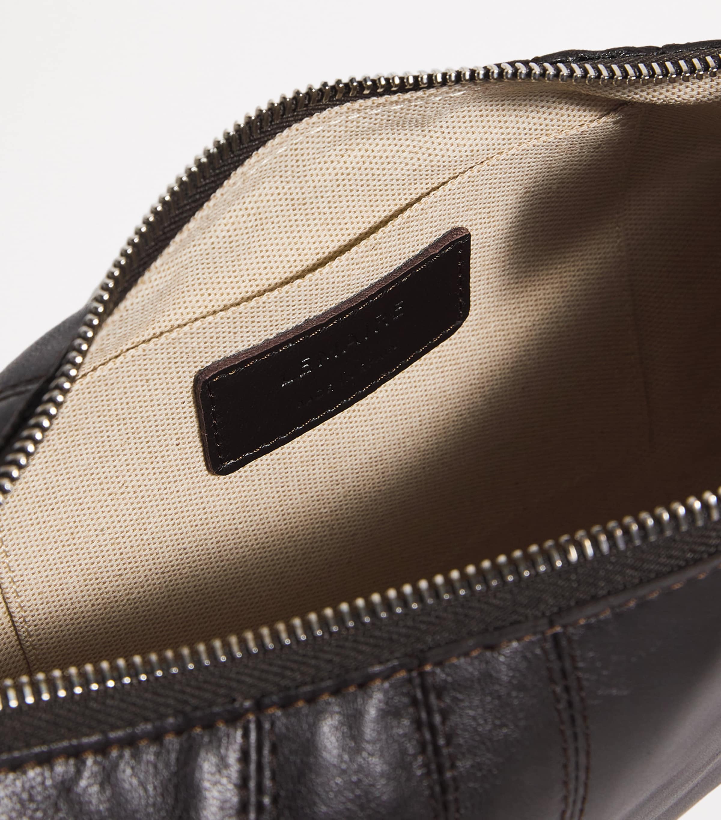 Small Nappa Leather Croissant Cross-Body Bag BR490DARK CHOCOLATE Image 4