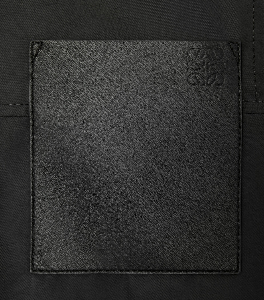 Leather-Pocket Workwear Jacket BLACK Image 3