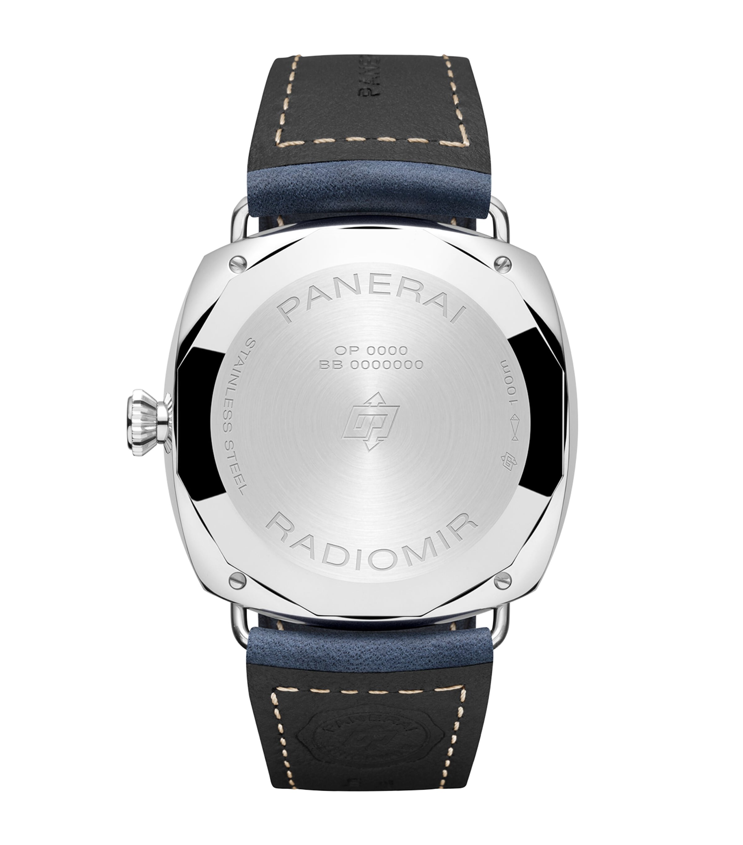 Stainless Steel and Calf Leather Radiomir Officne Watch 45mm BLUE Image 3